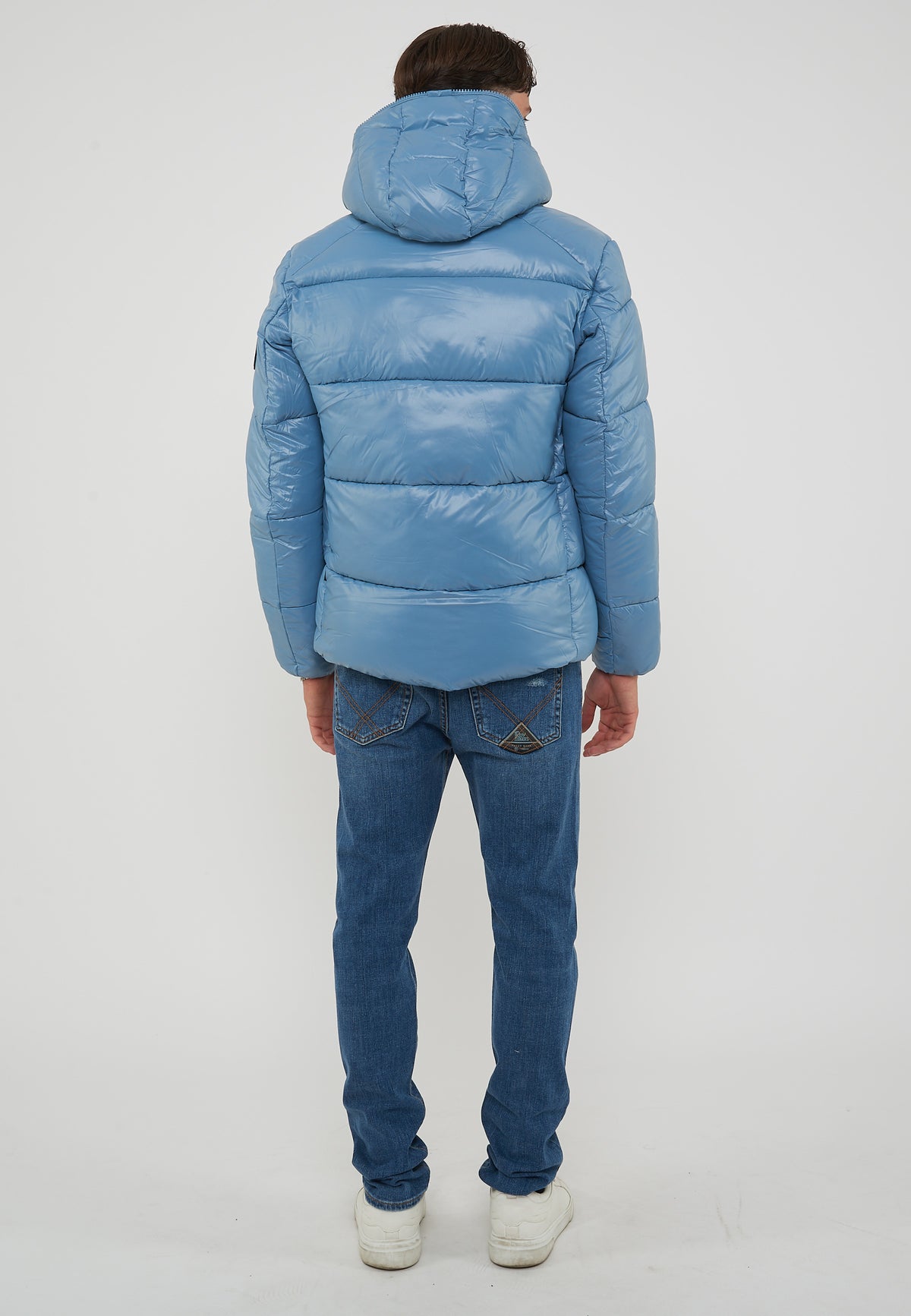 Piumino Animal Free Con Cappuccio Uomo Edgard Dolphni Blue
