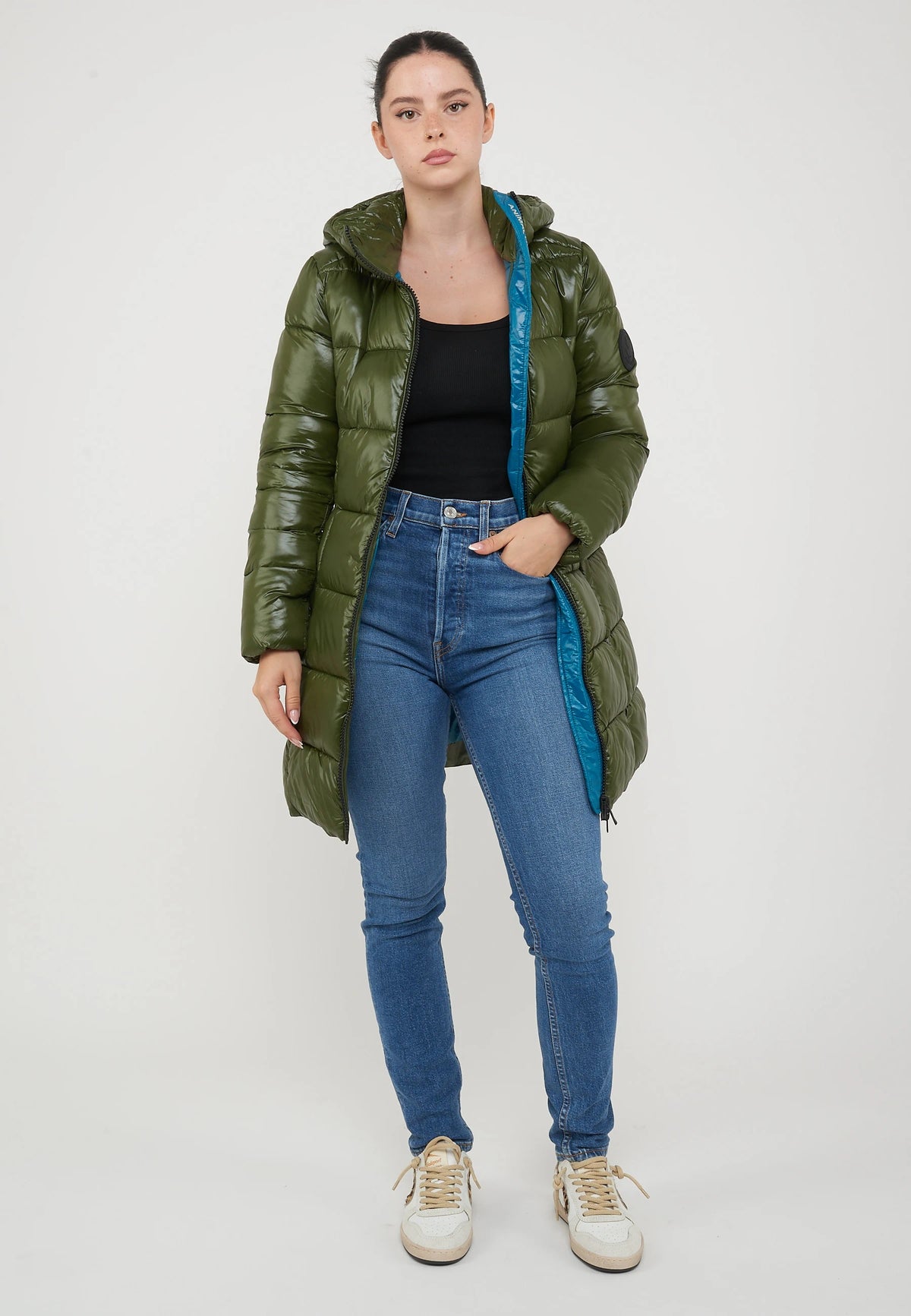 Giacca Lunga Donna Ines Pine Green