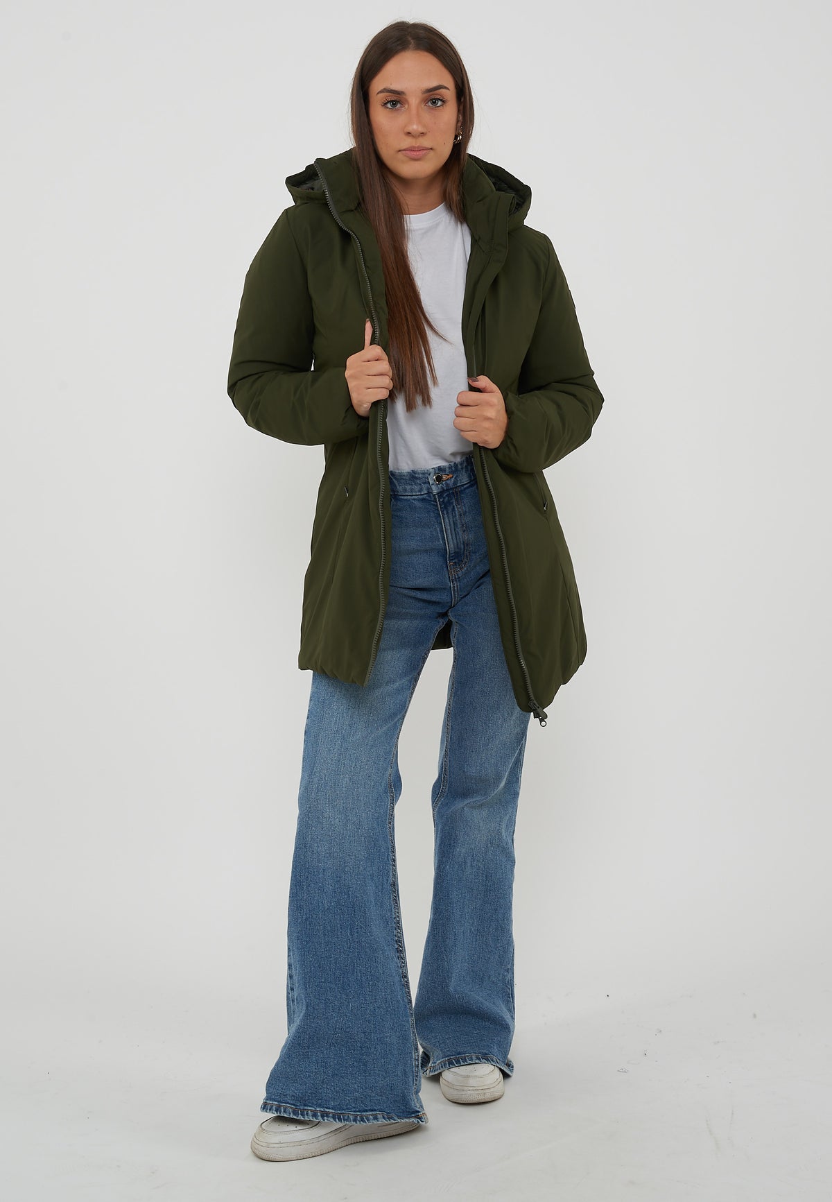 Women's Hooded Parka Rachel Land Green