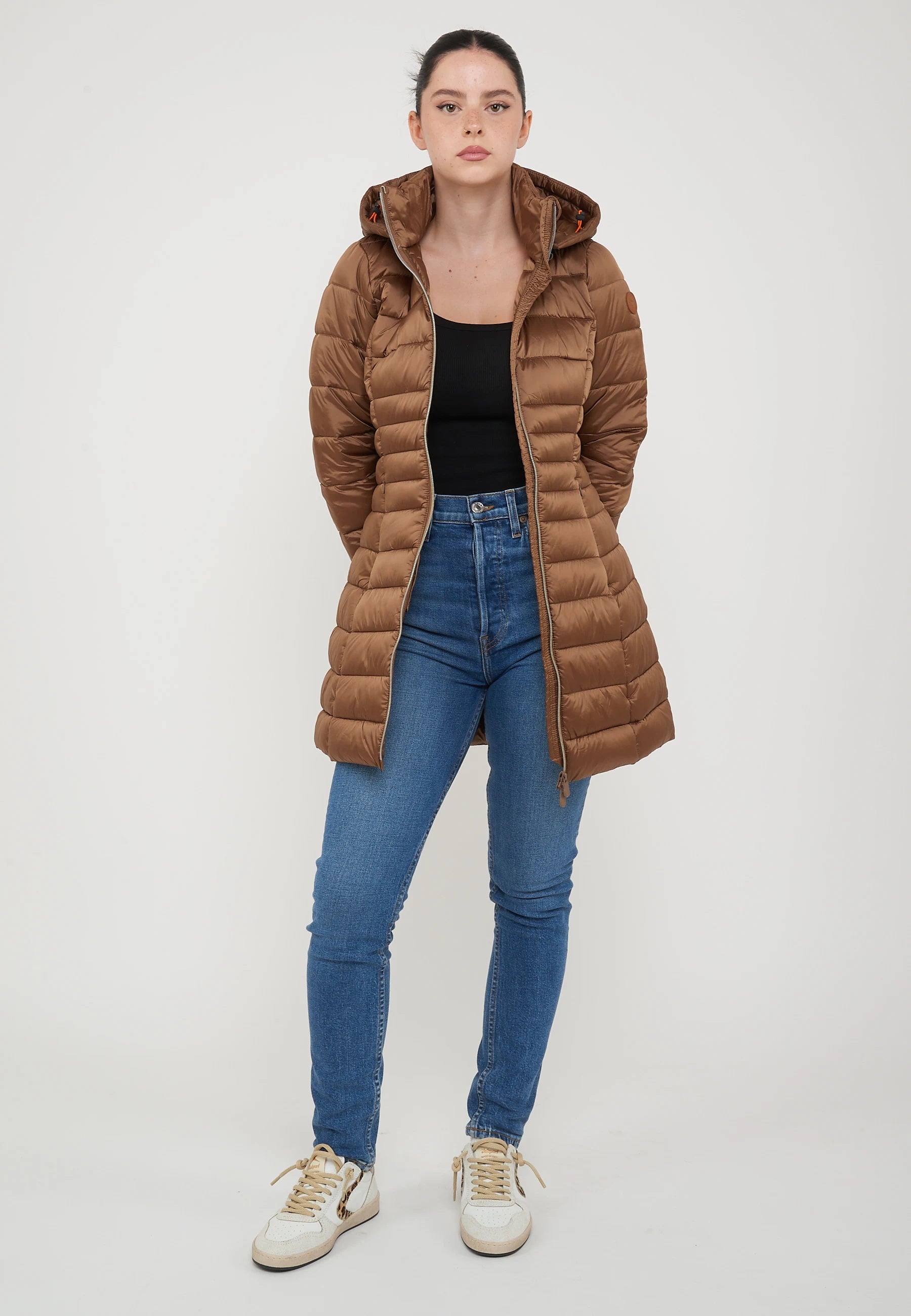 Piumino Lungo Da Donna Modello Reese Noisette Brown