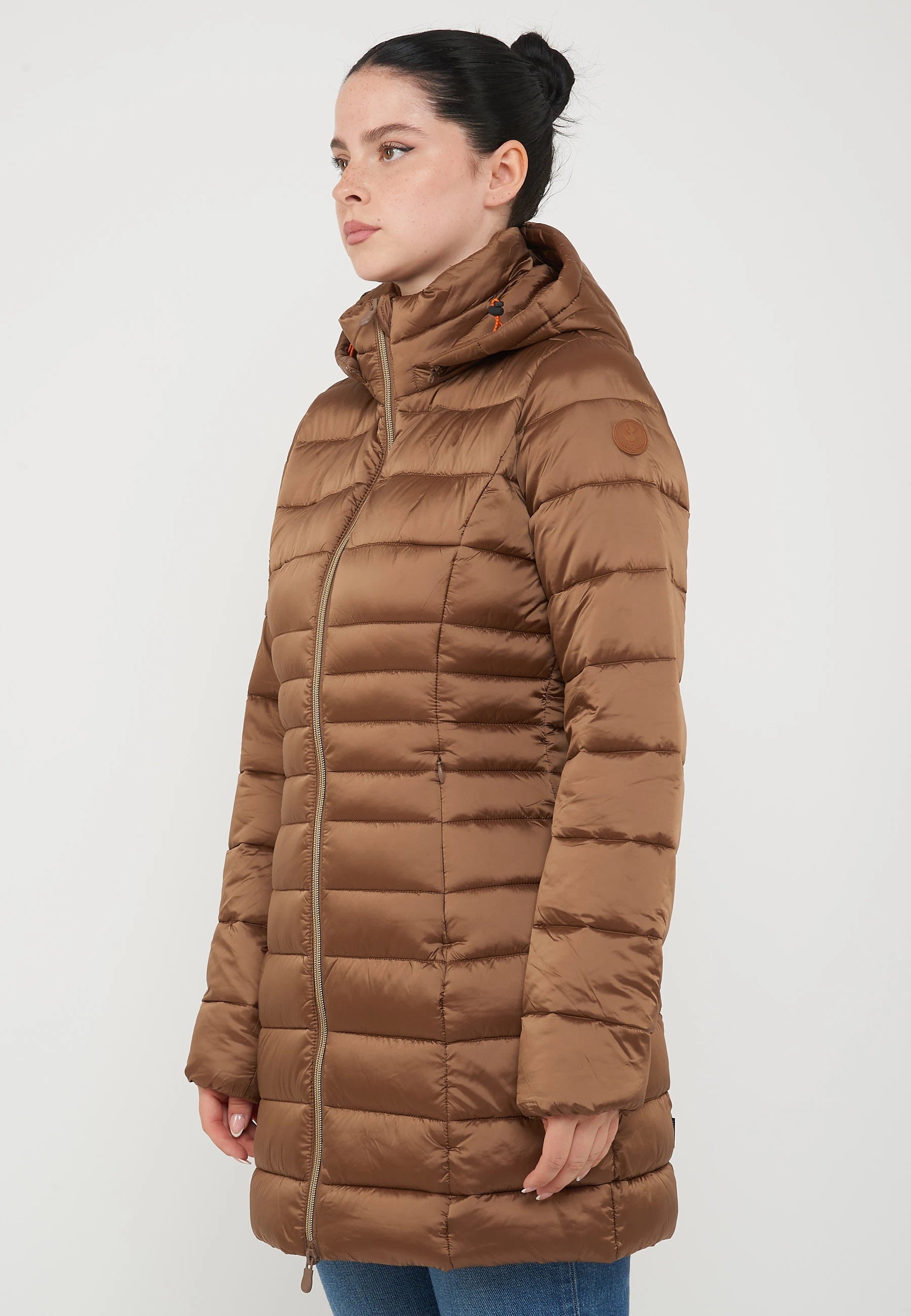 Piumino Lungo Da Donna Modello Reese Noisette Brown