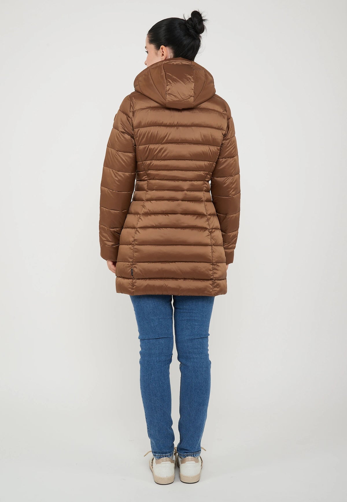 Piumino Lungo Da Donna Modello Reese Noisette Brown