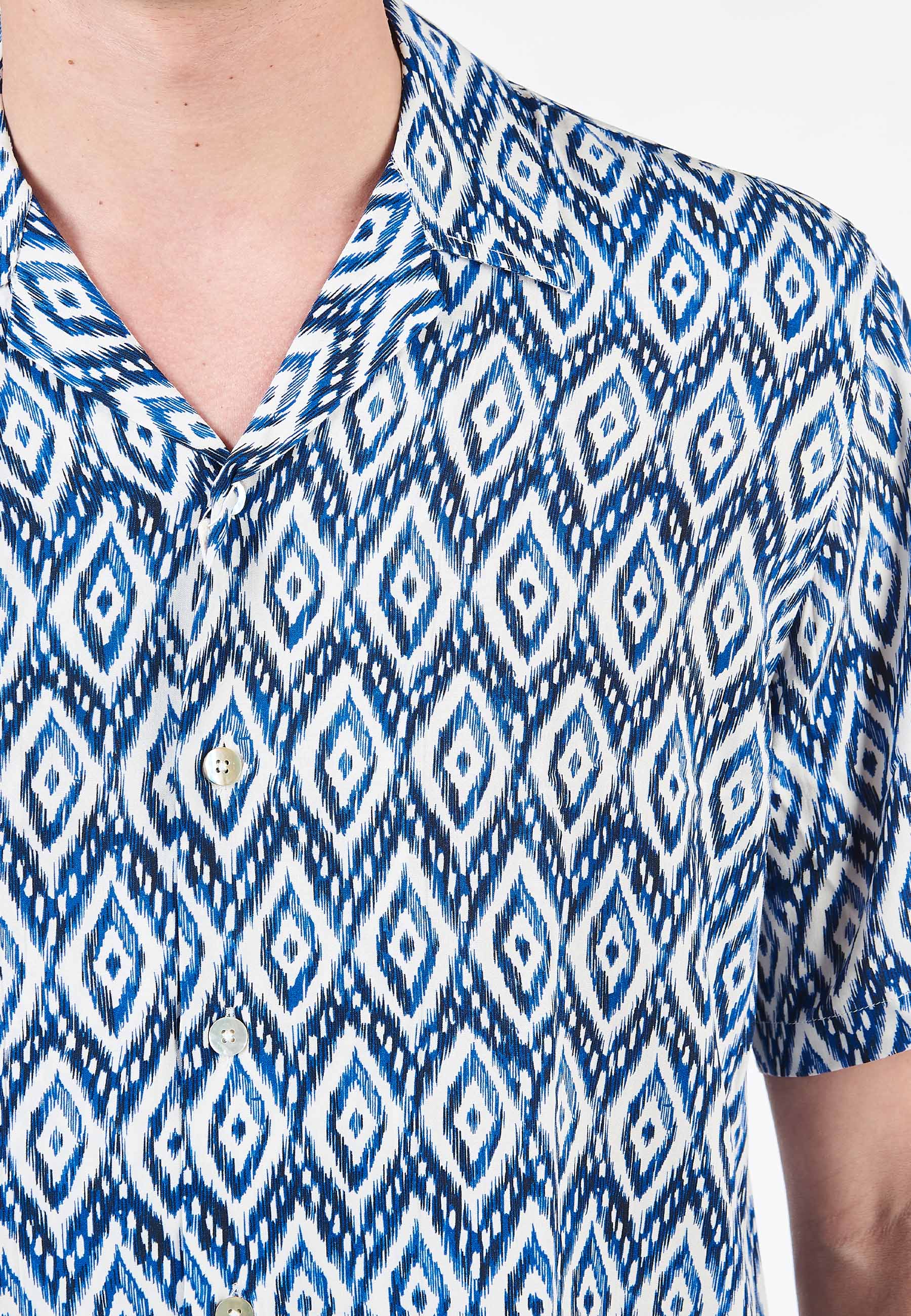 Camicia Alley Docks In Viscosa Mezza Manica Stampa