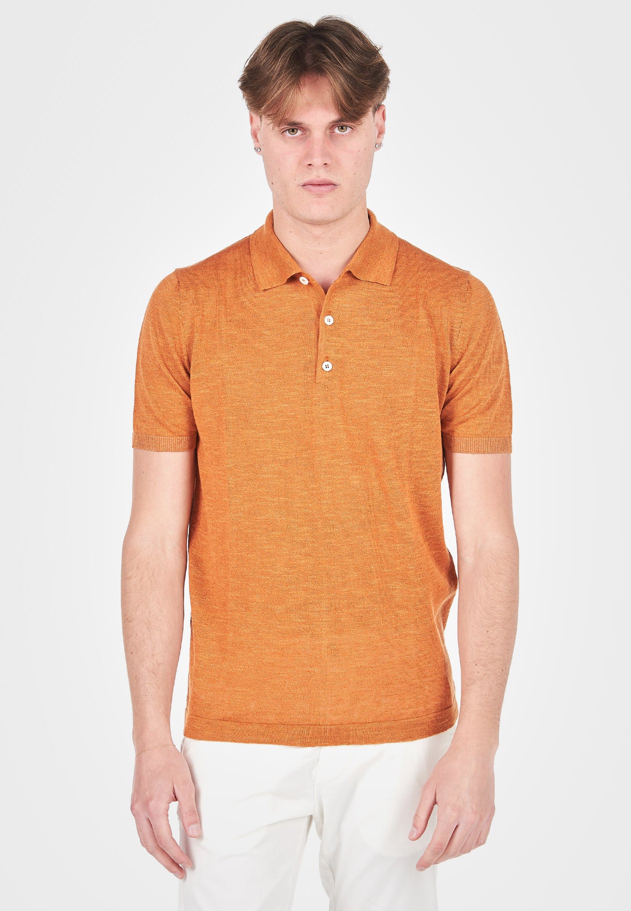 Polo Mezza Manica Misto Lino