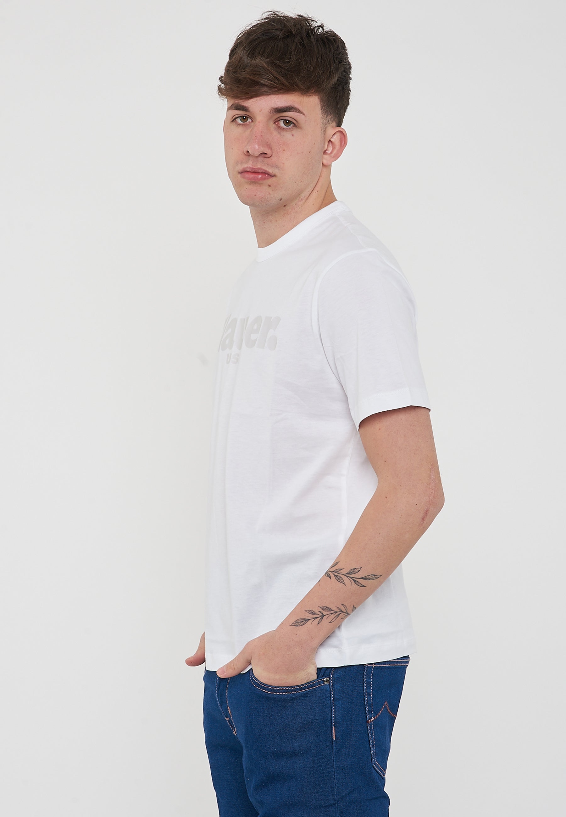 T-Shirt In Tono Bourne Bianco Ottico
