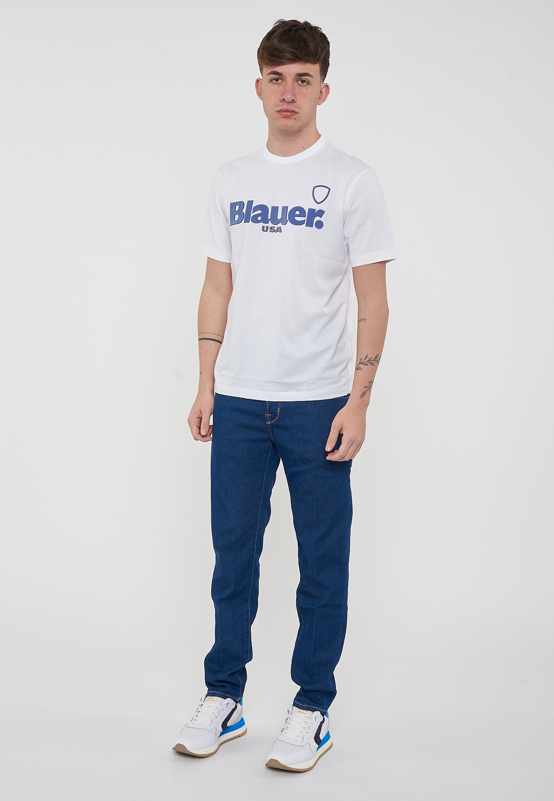 T-Shirt Gommata 3D Favre Bianco Ottico