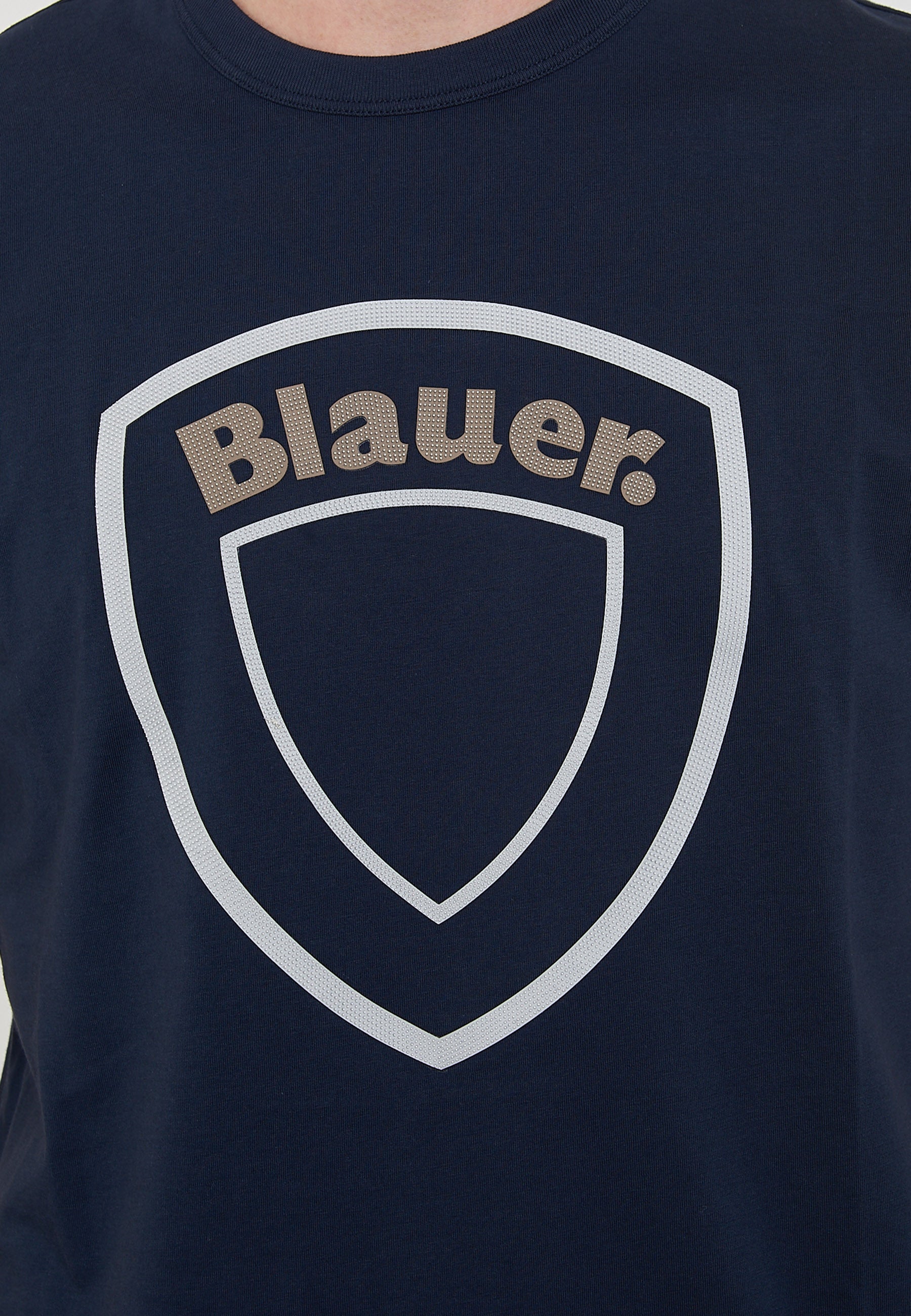 T-Shirt Scudo Grande Hallet Blu