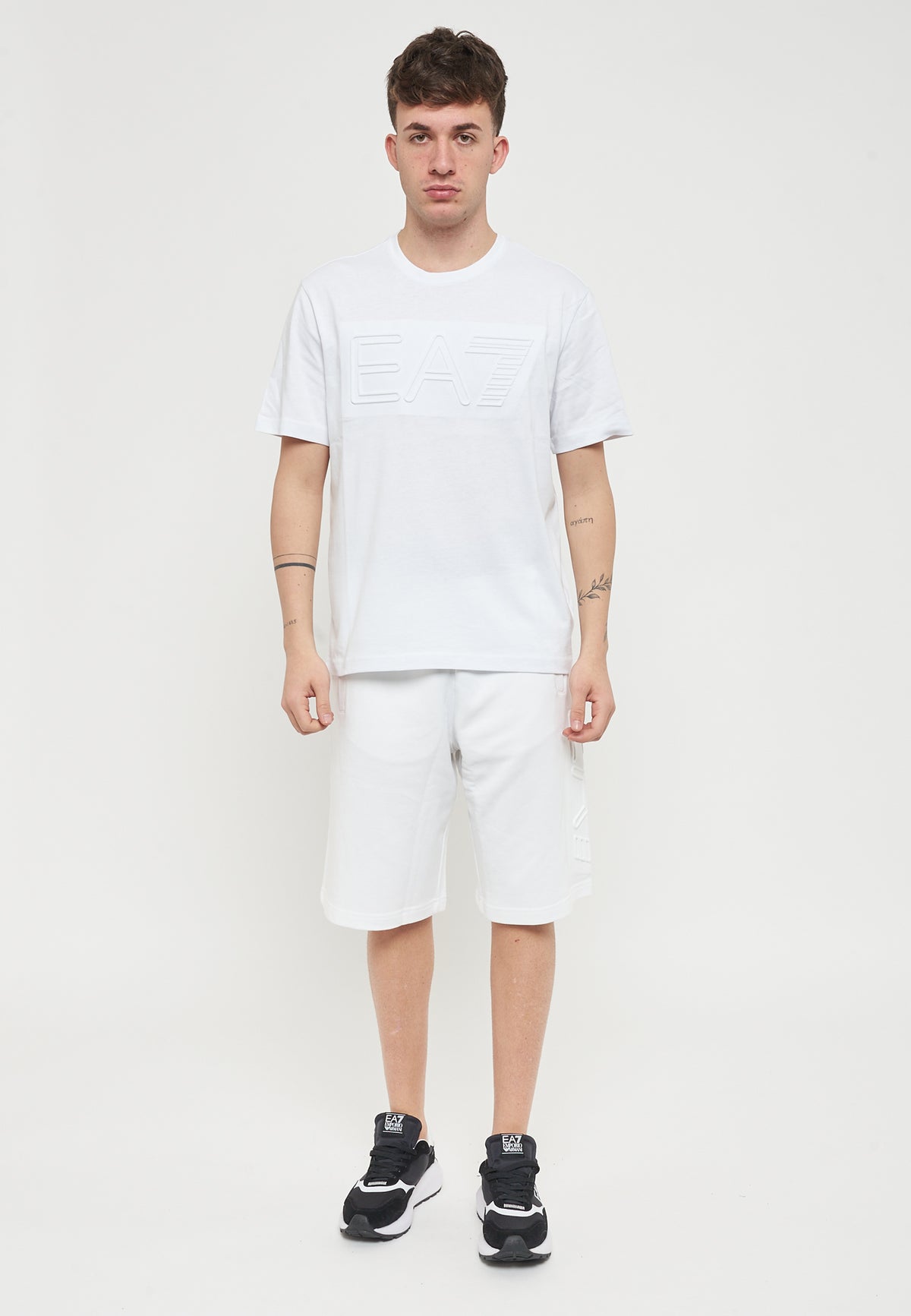T-Shirt Logo Series A Maniche Corte In Jersey Di Cotone Organico White