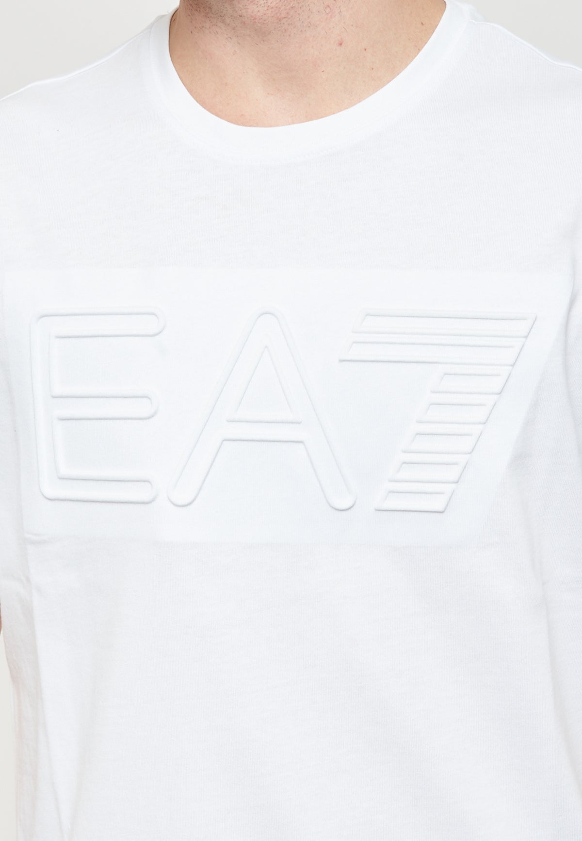 T-Shirt Logo Series A Maniche Corte In Jersey Di Cotone Organico White