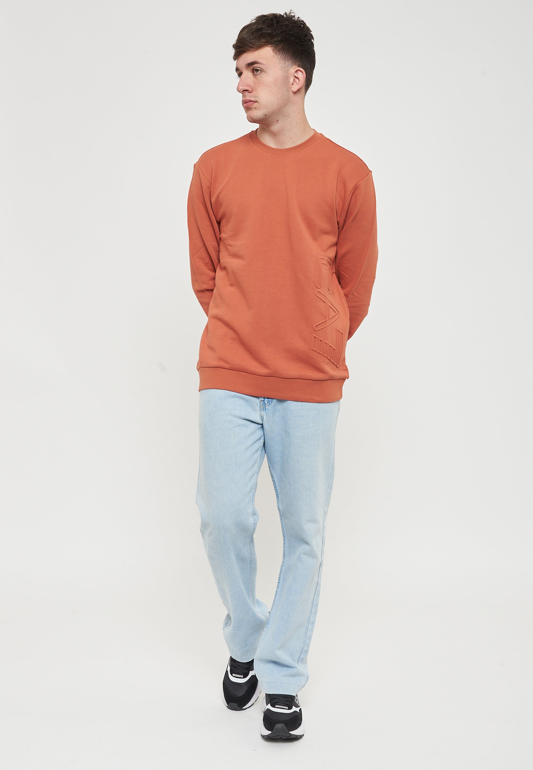 Felpa Girocollo In Cotone Organico Ginger Spice