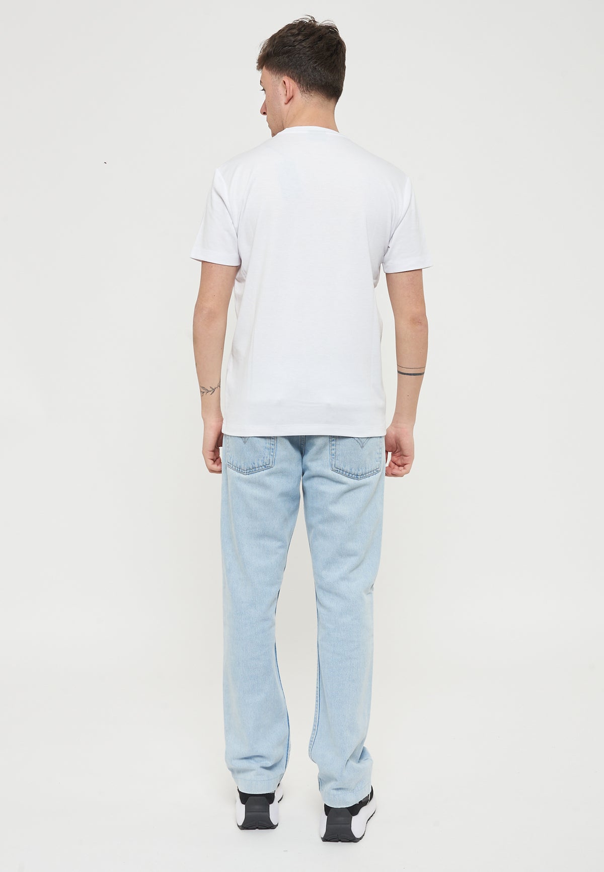 T-Shirt Girocollo Gold Label In Jersey Di Viscosa White