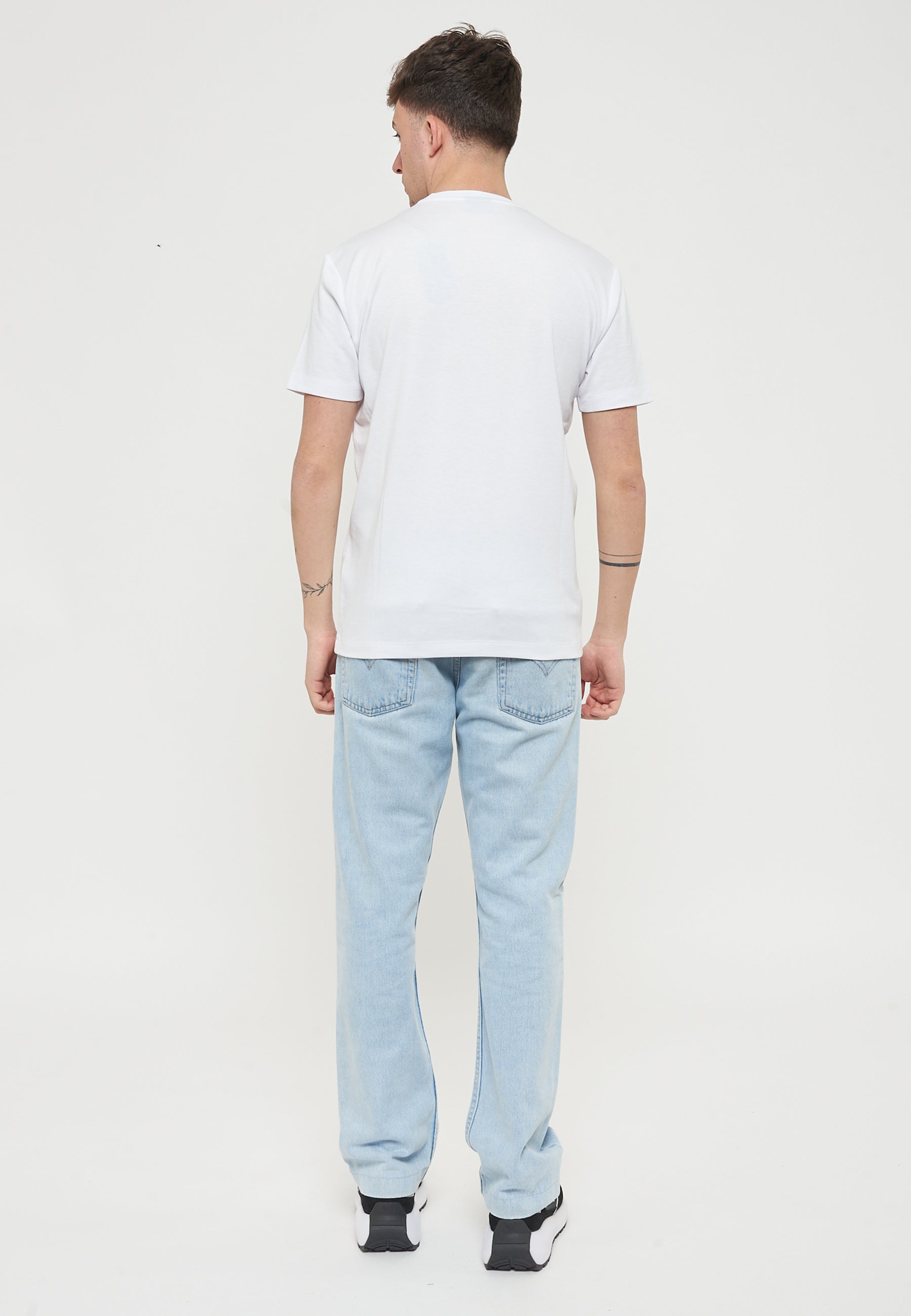 T-Shirt Girocollo Gold Label In Jersey Di Viscosa White