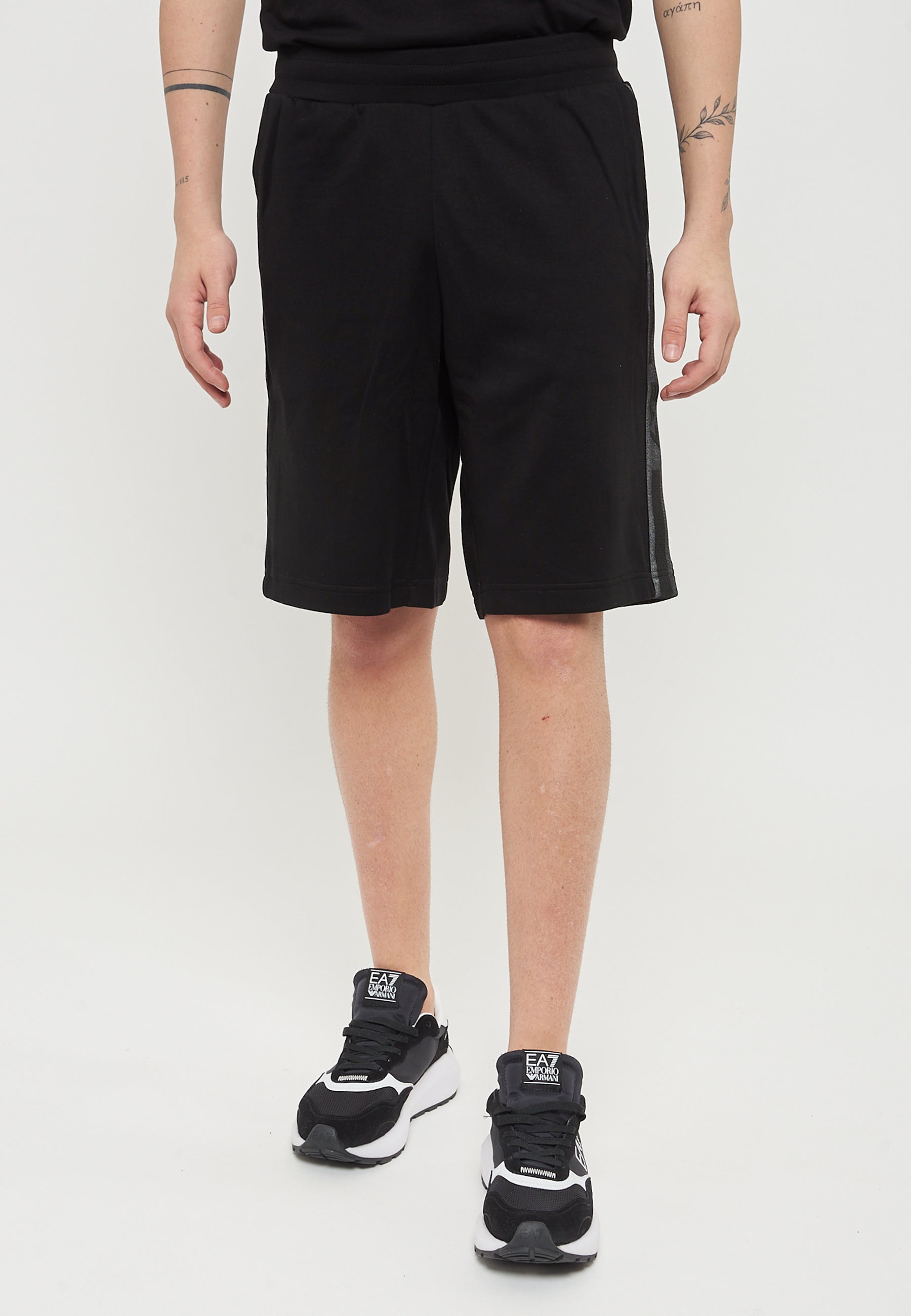 Bermuda Logo Series In Misto Cotone Black