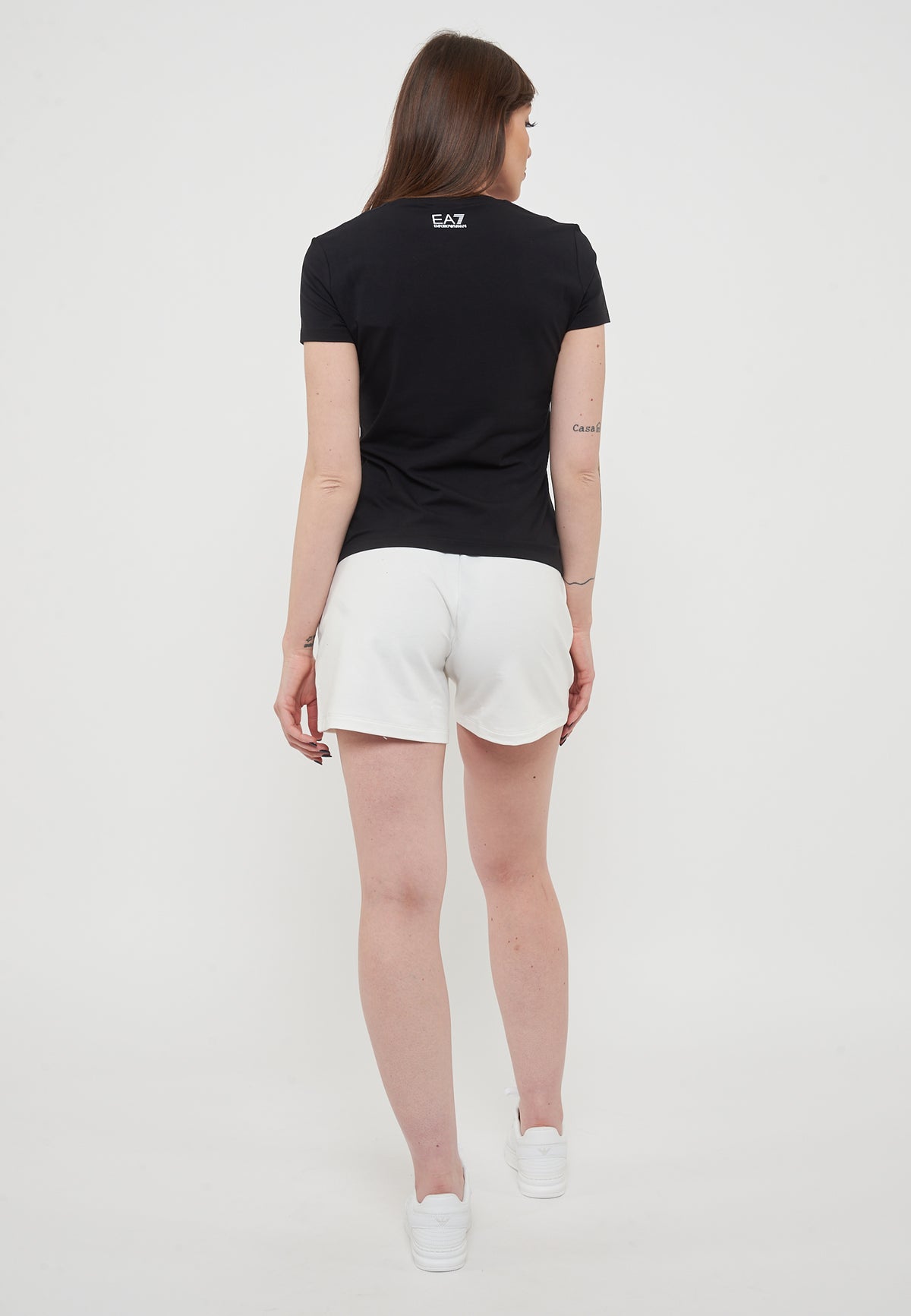 T-Shirt Logo Series In Jersey Di Cotone Stretch Black