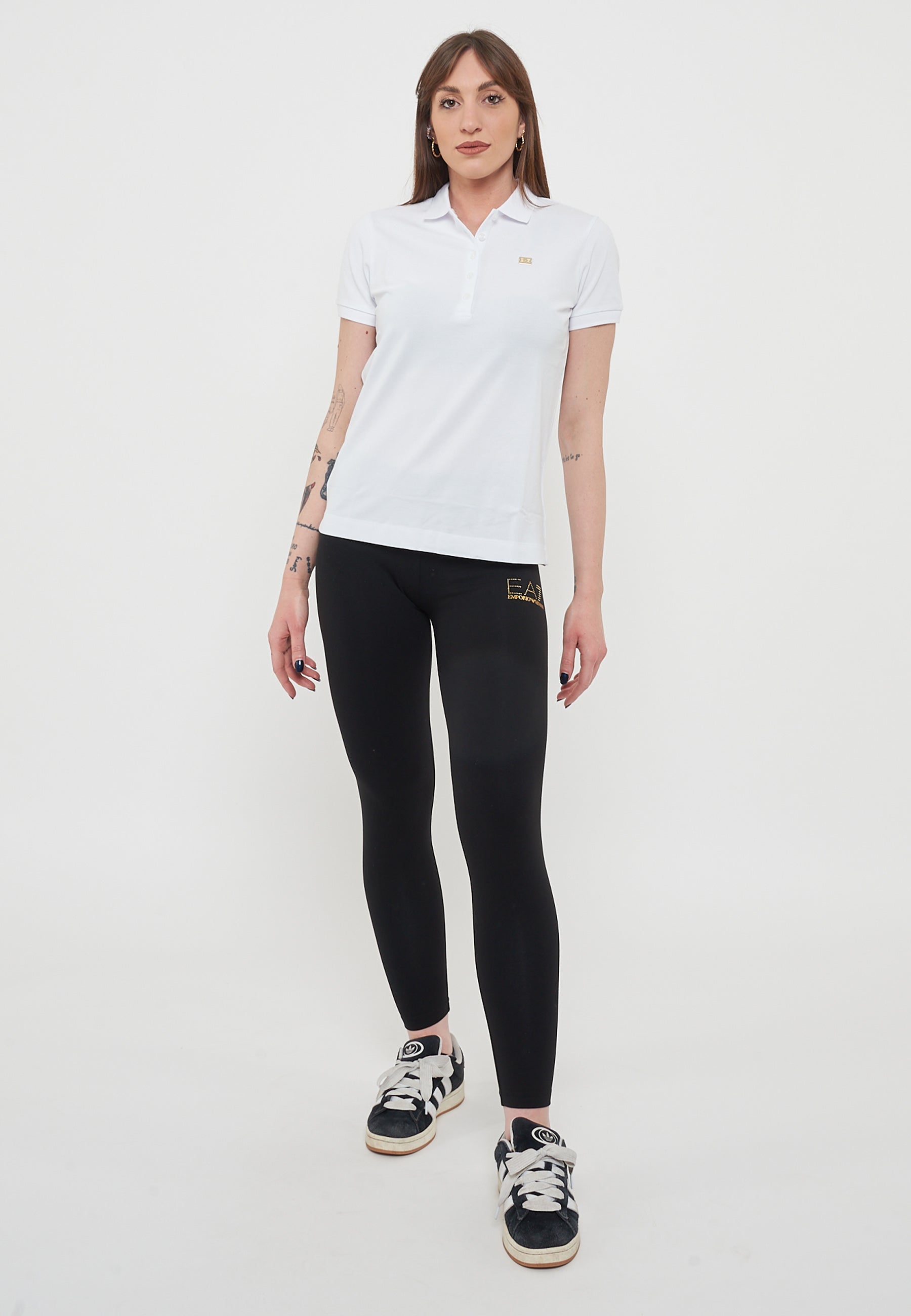 Leggings Evolution In Jersey Di Cotone Stretch Black<BR/>