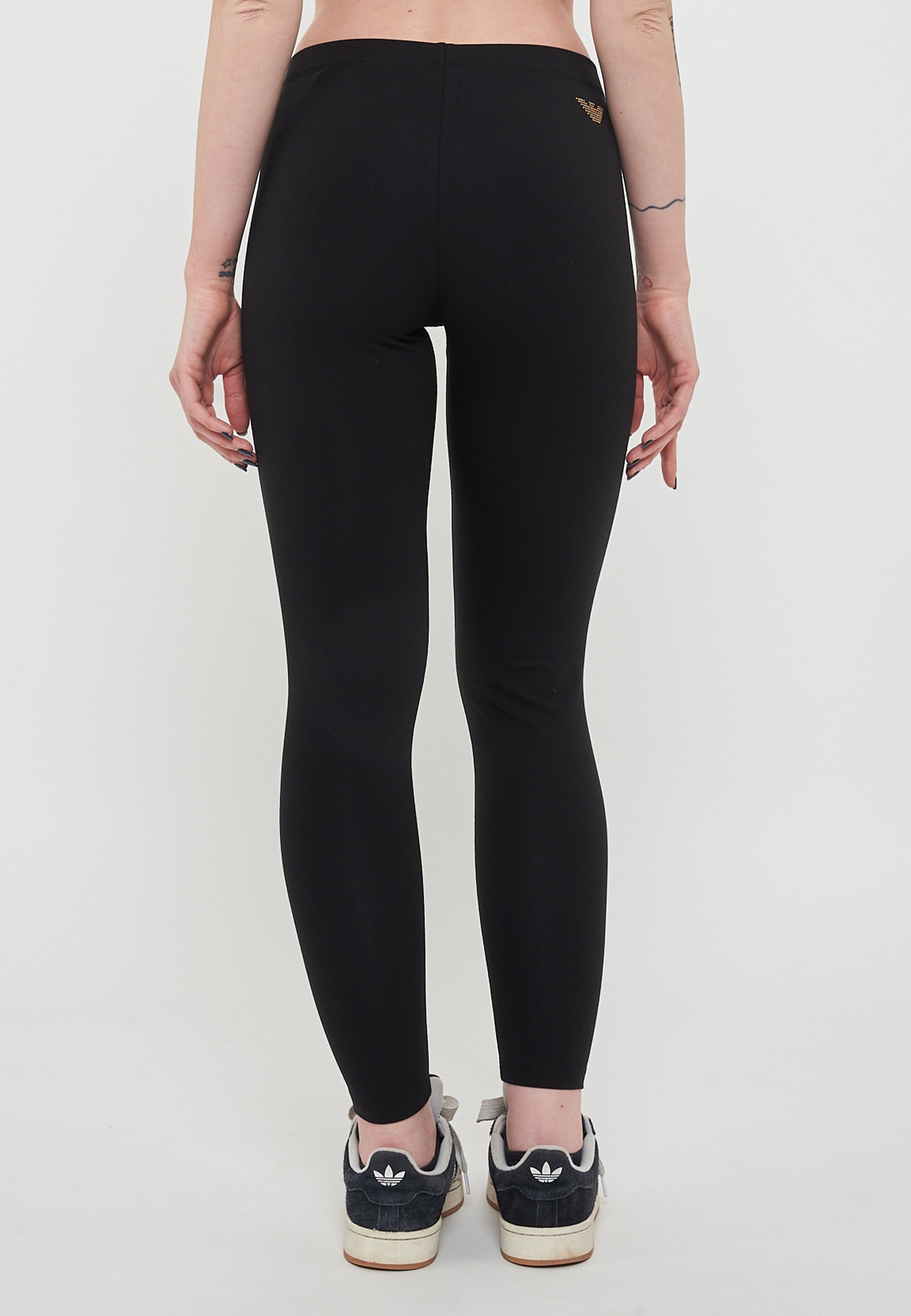 Leggings Evolution In Jersey Di Cotone Stretch Black<BR/>