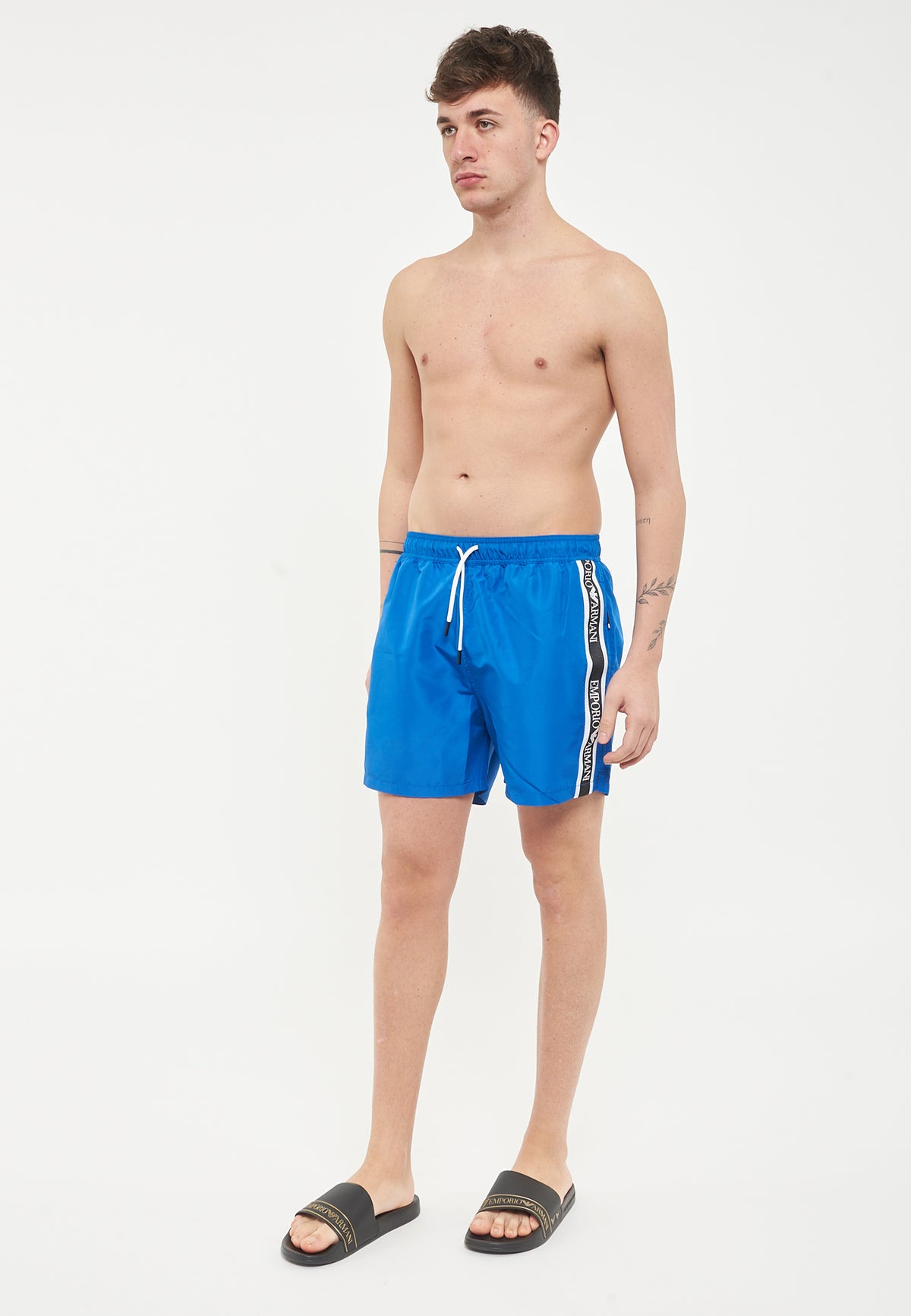 Costume shorts in tessuto riciclato logo ASV Ultramarine
