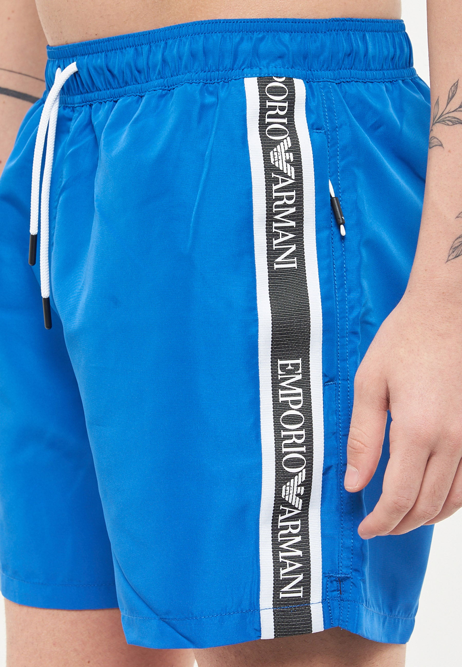 Costume shorts in tessuto riciclato logo ASV Ultramarine