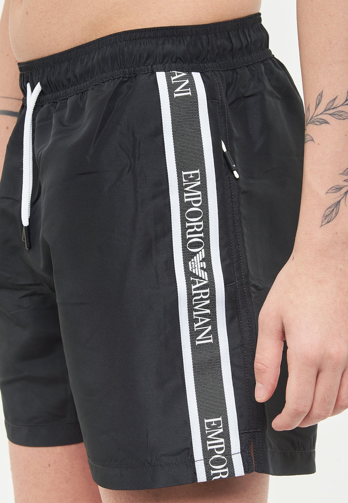 Costume shorts in tessuto riciclato logo bold ASV Black