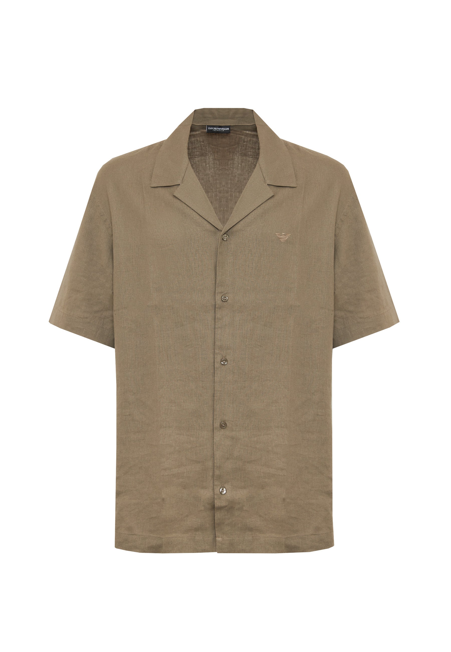 Camicia beachwear in misto lino Walnut