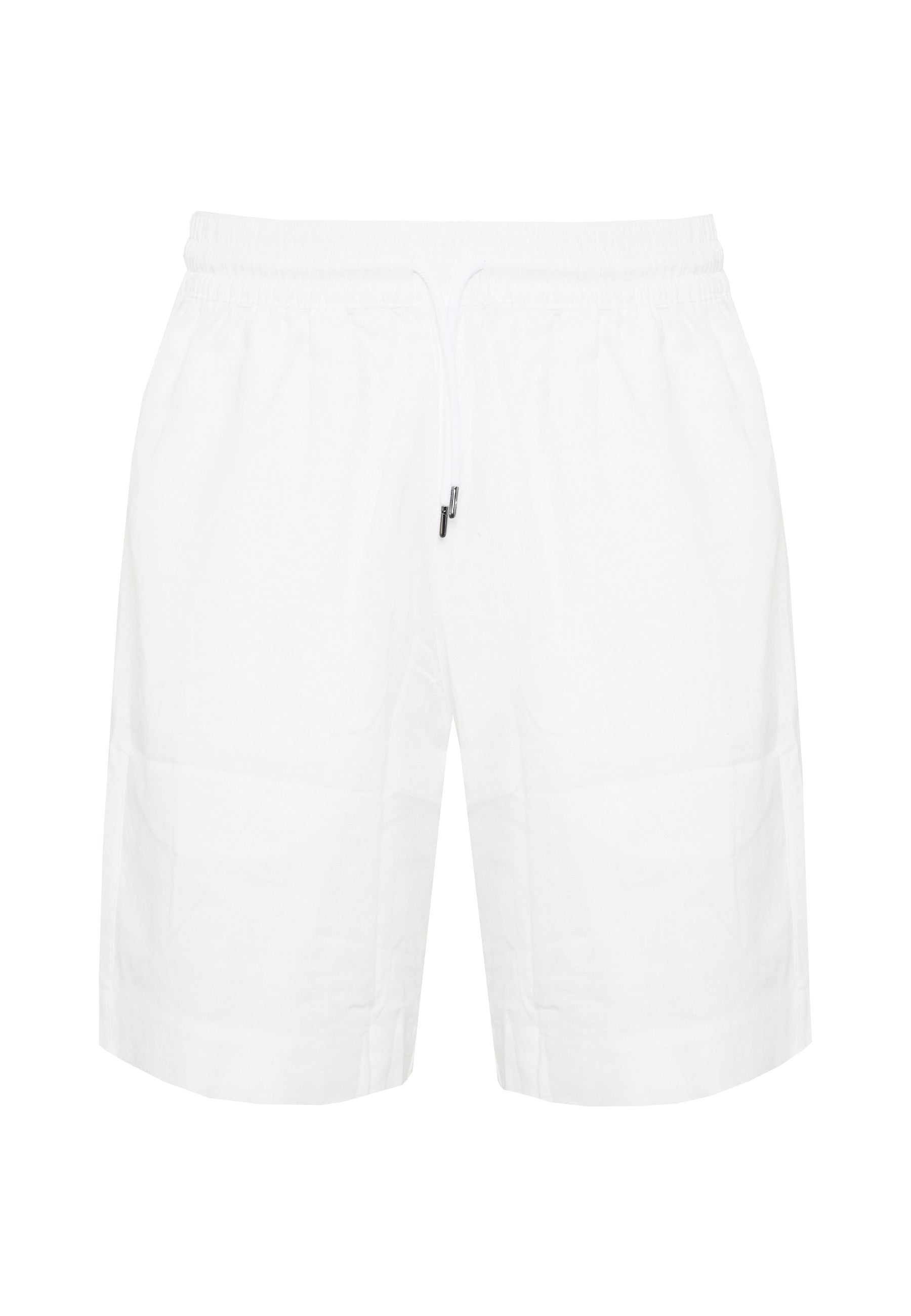 Bermuda beachwear in misto lino White