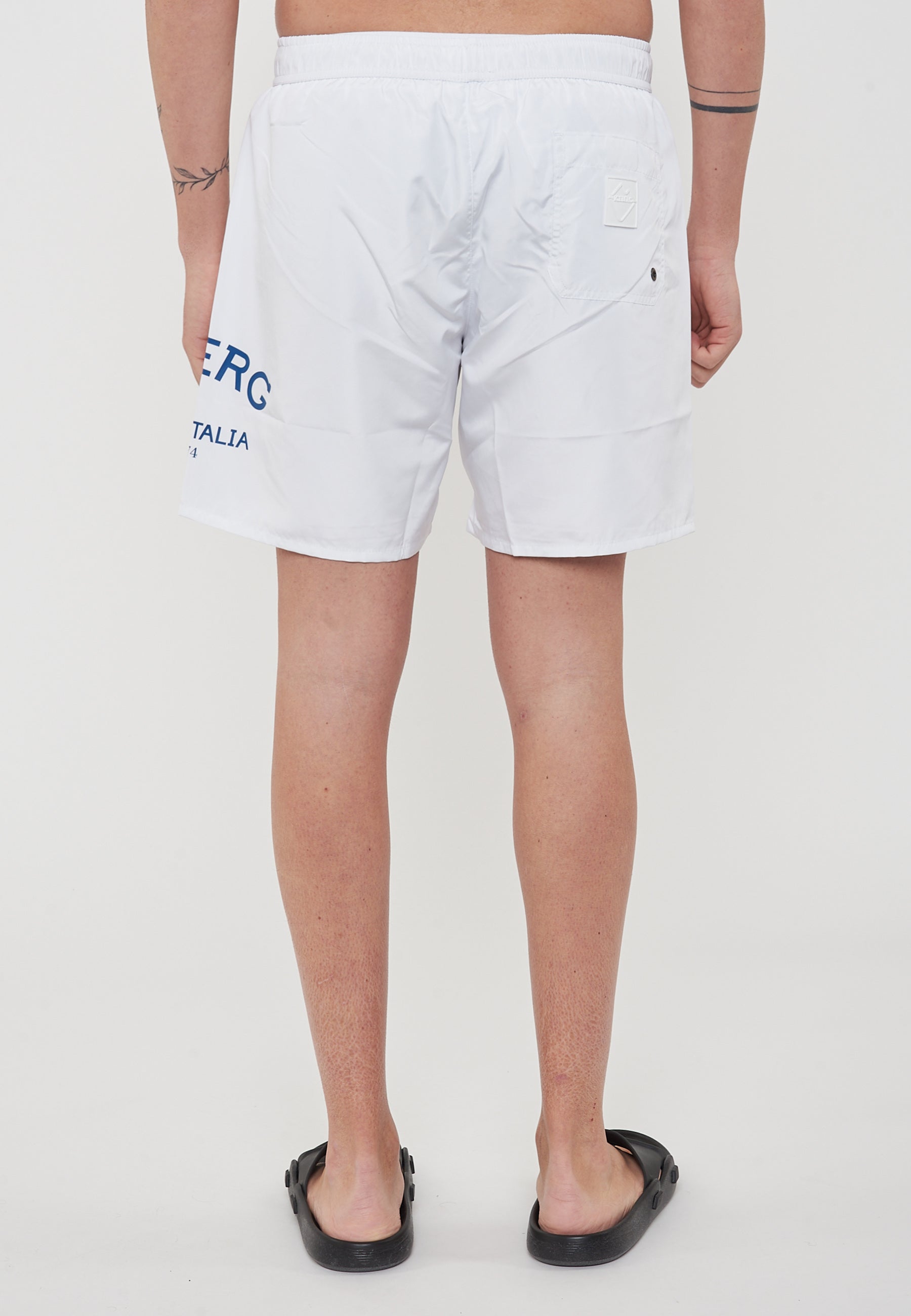 Boxer Uomo da Bagno Con Logo White