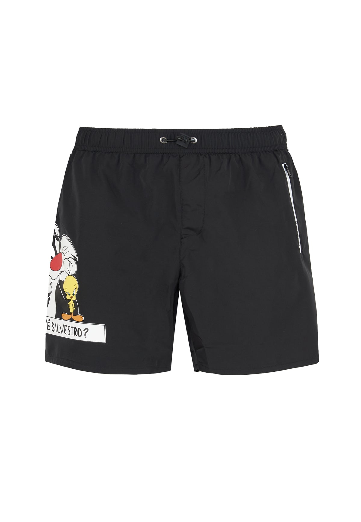 Men's Swim Trunks with Cartoon Print Black