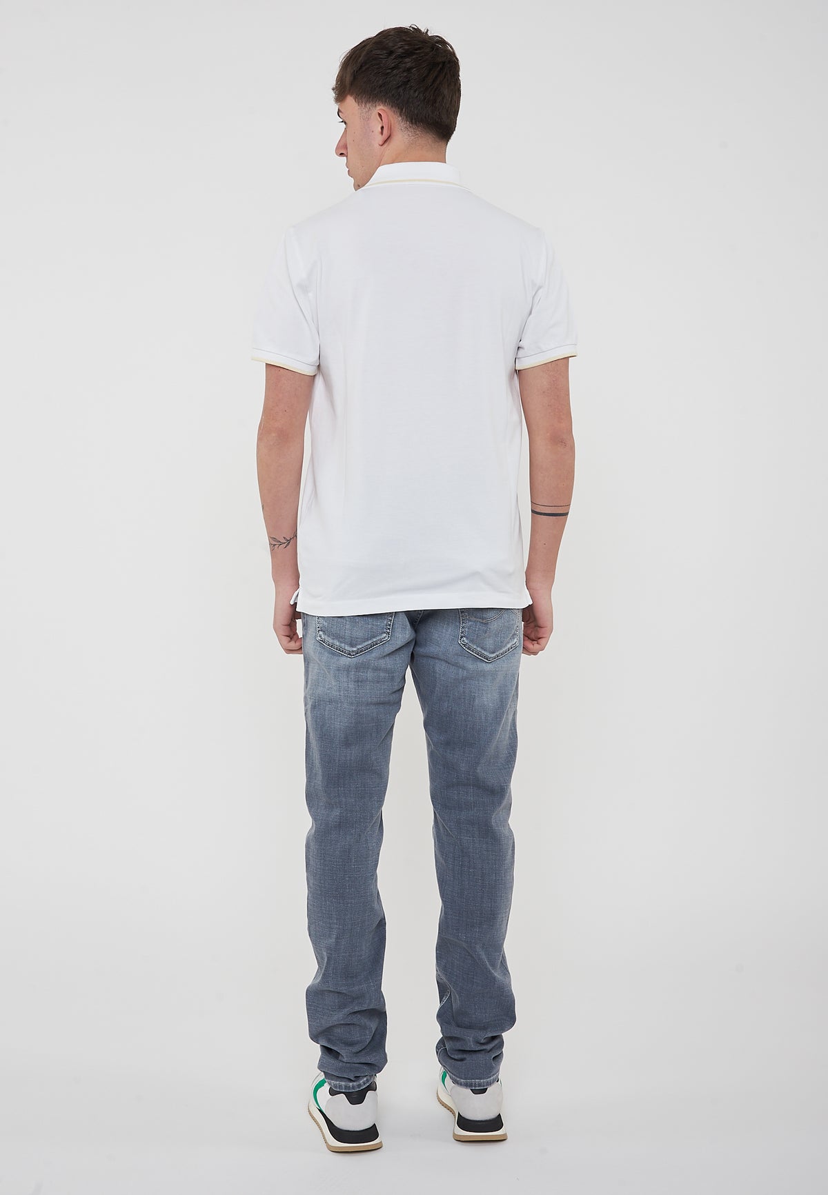Sport Capsule Comfort Cotton Piqué Polo Shirt White with Tennis Embroidery