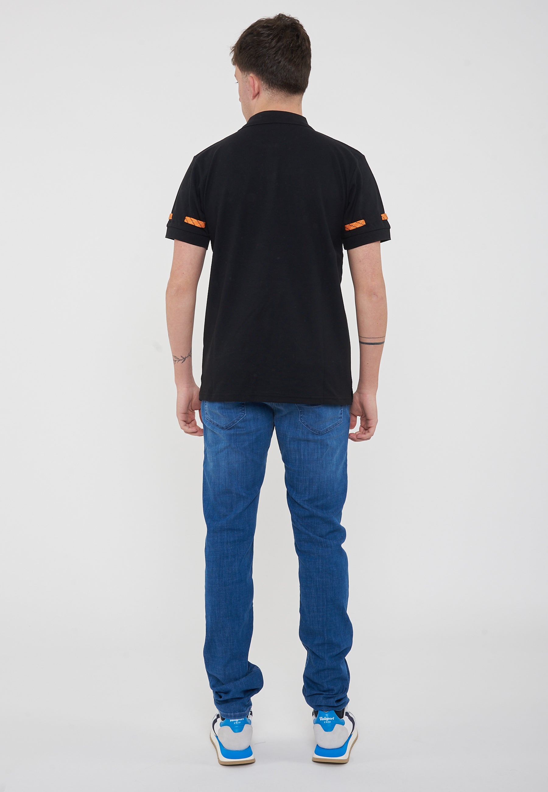 Polo Uomo Tinta Unita Nero