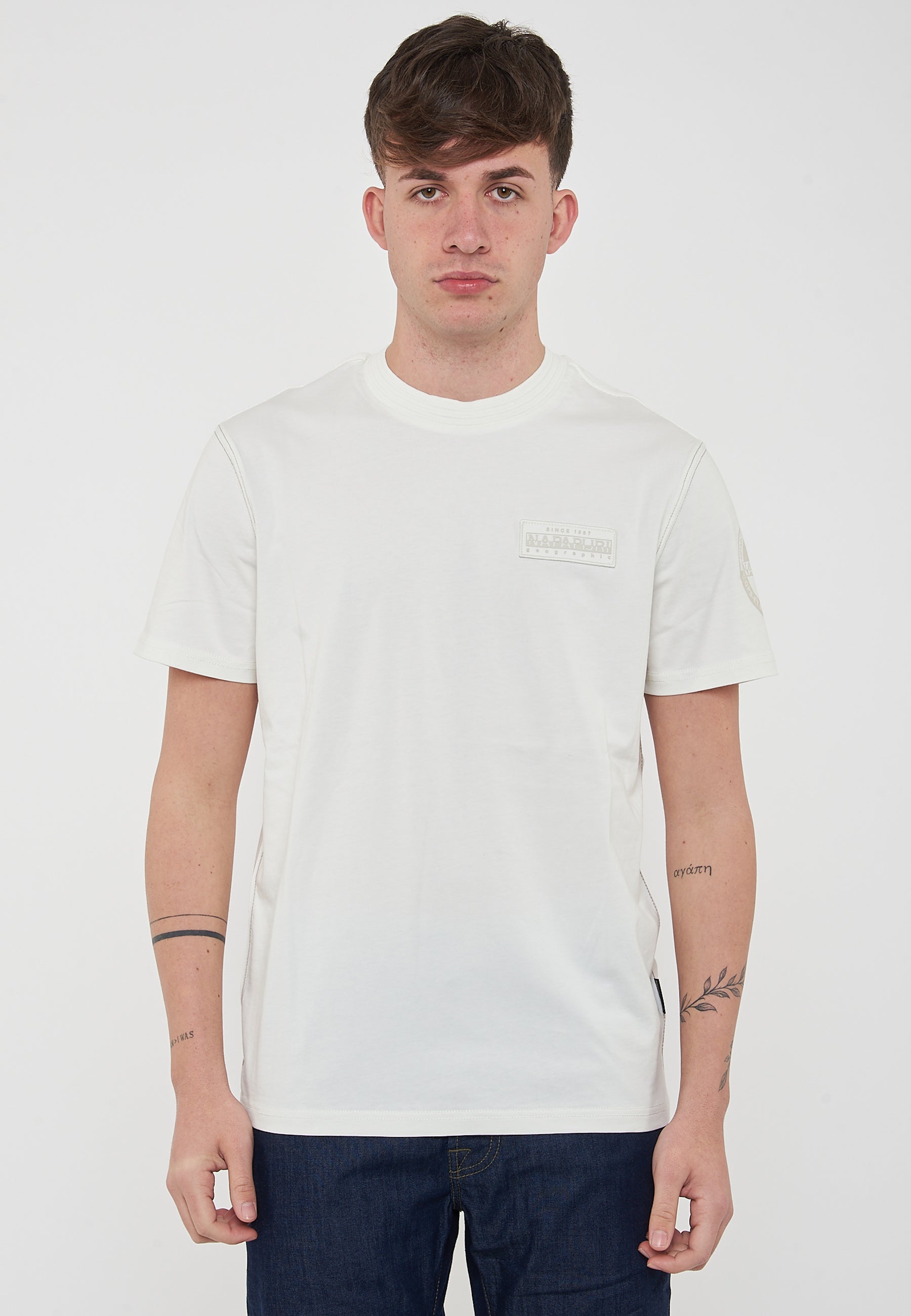 T-Shirt a Maniche Corte Amundsen White Heron