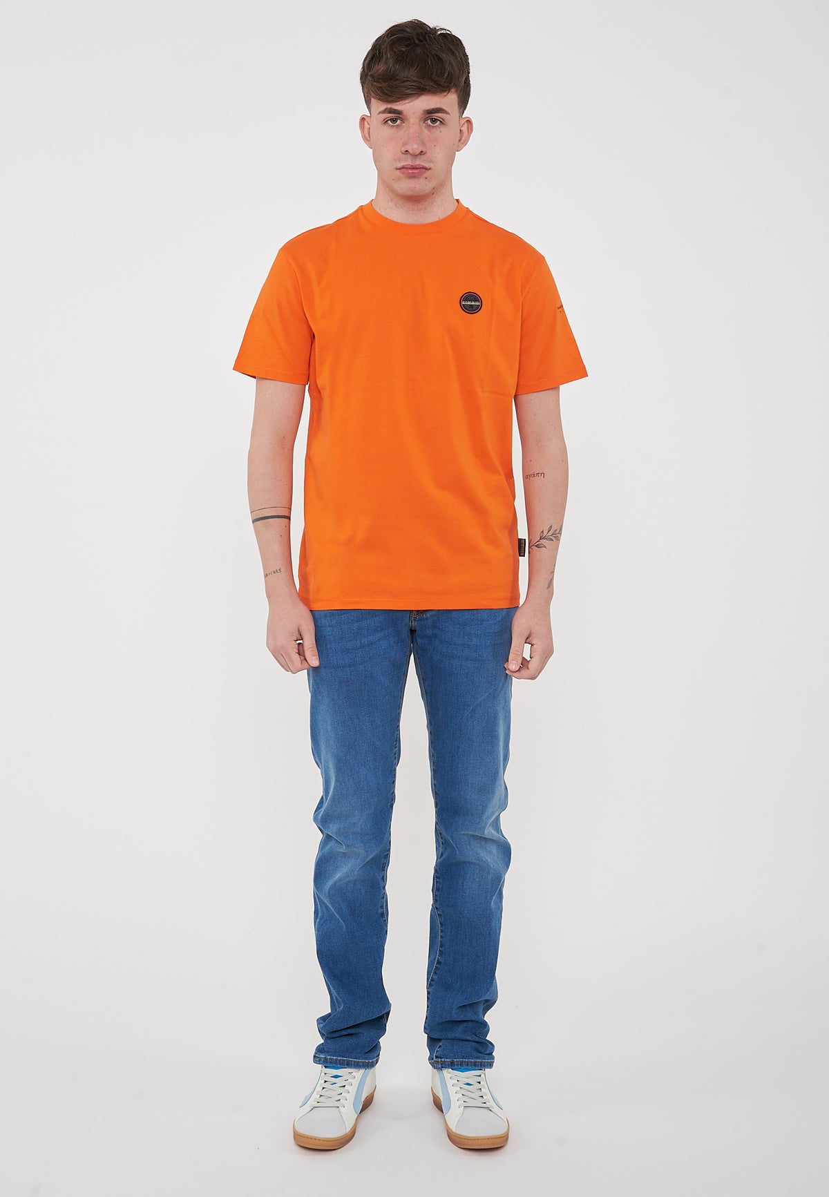 T-Shirt a Maniche Corte Badge Orange Red