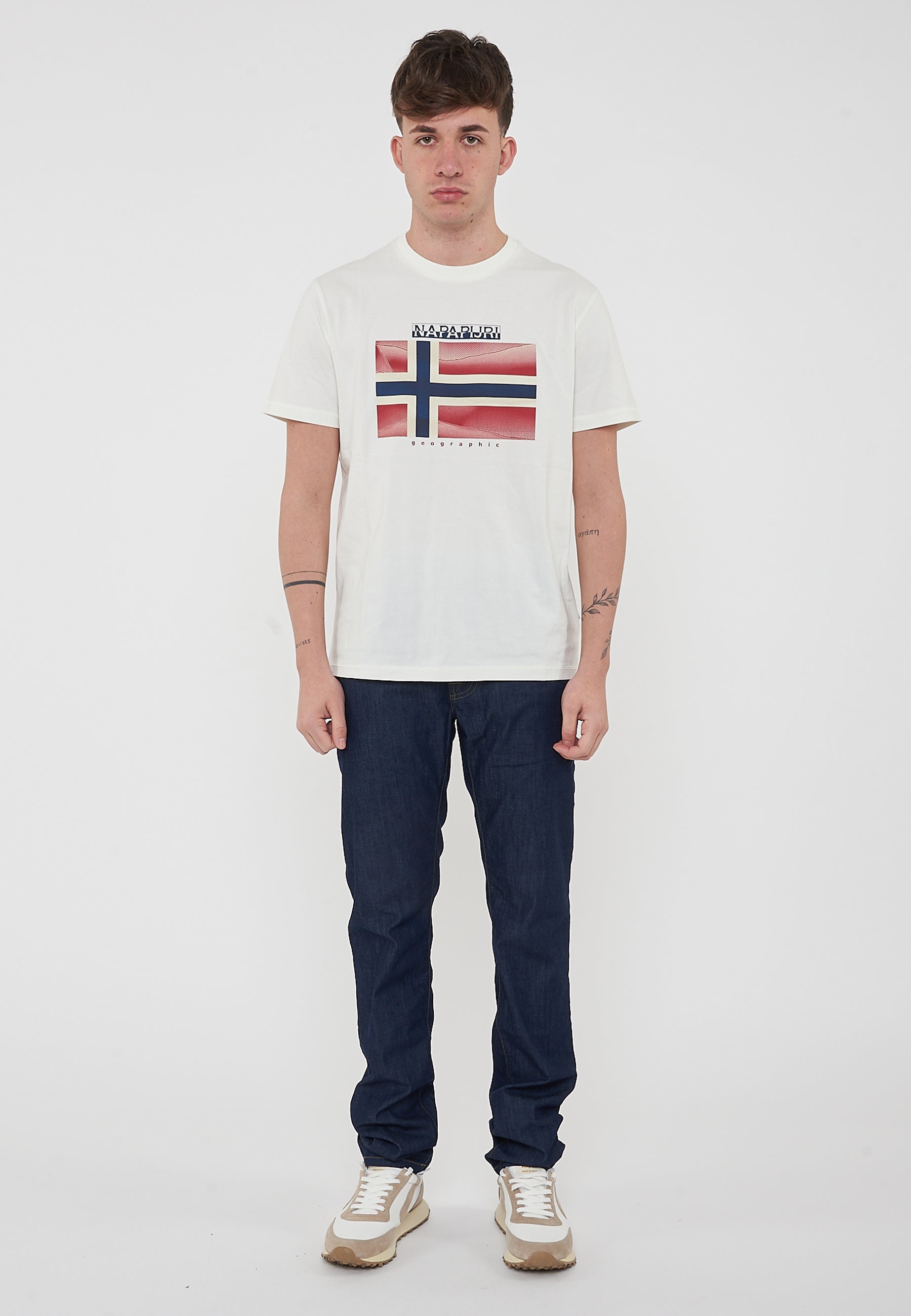 T-Shirt a Maniche Corte Lari White Heron