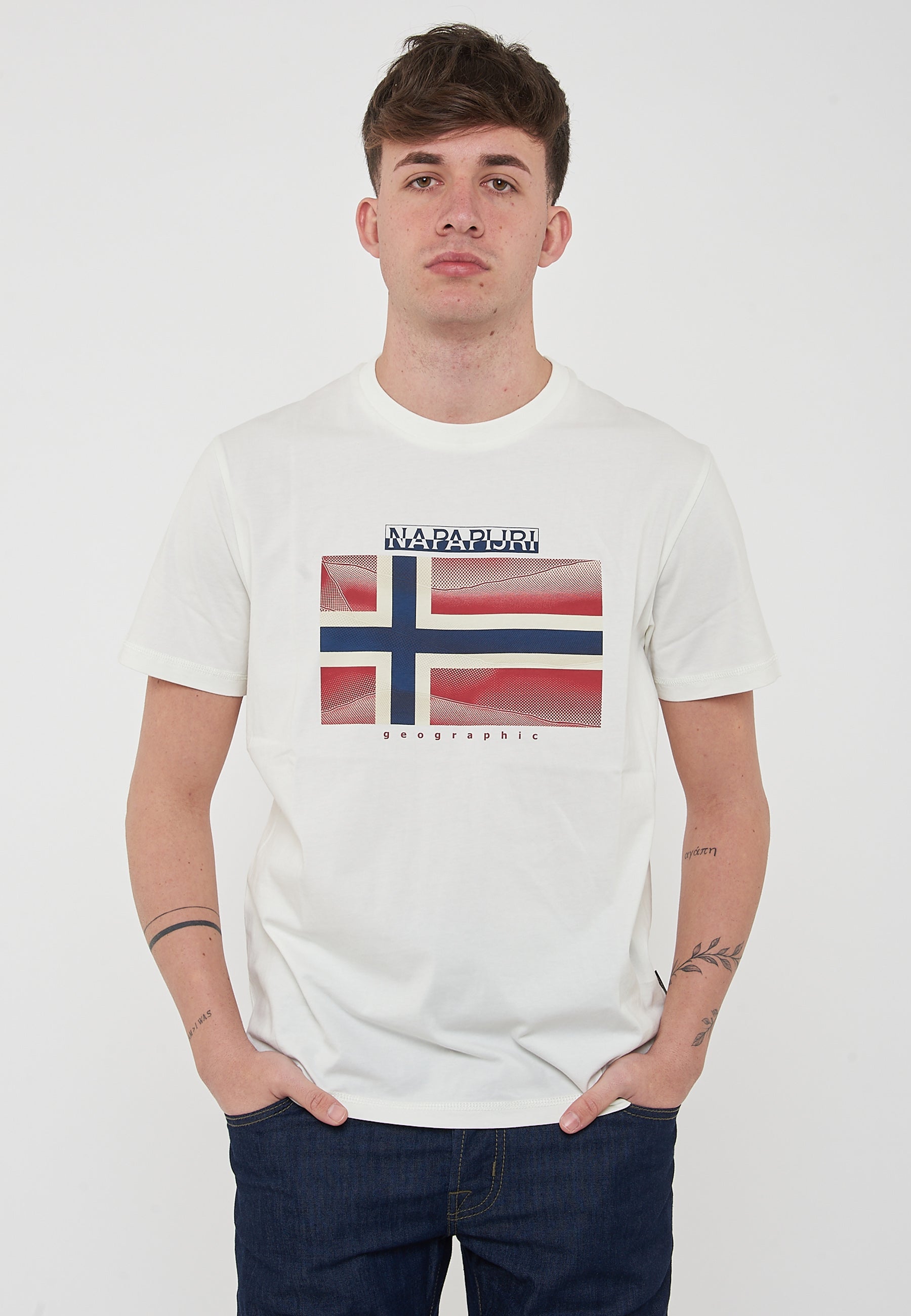 T-Shirt a Maniche Corte Lari White Heron