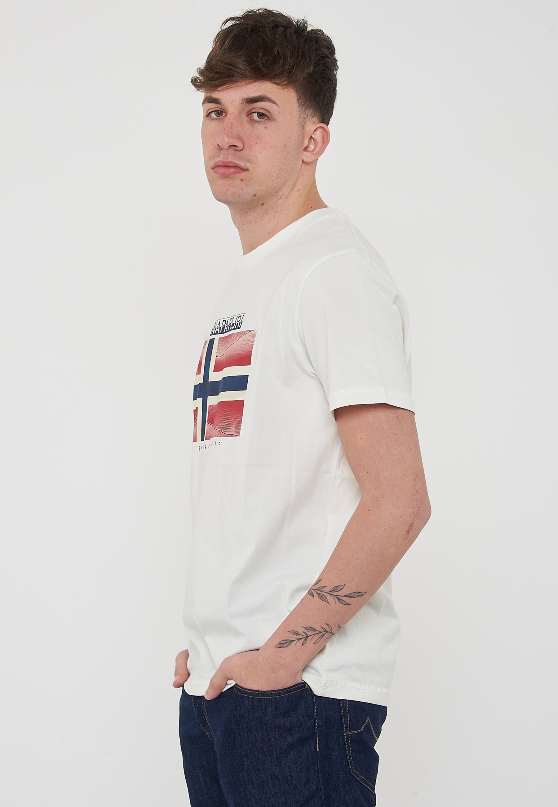T-Shirt a Maniche Corte Lari White Heron