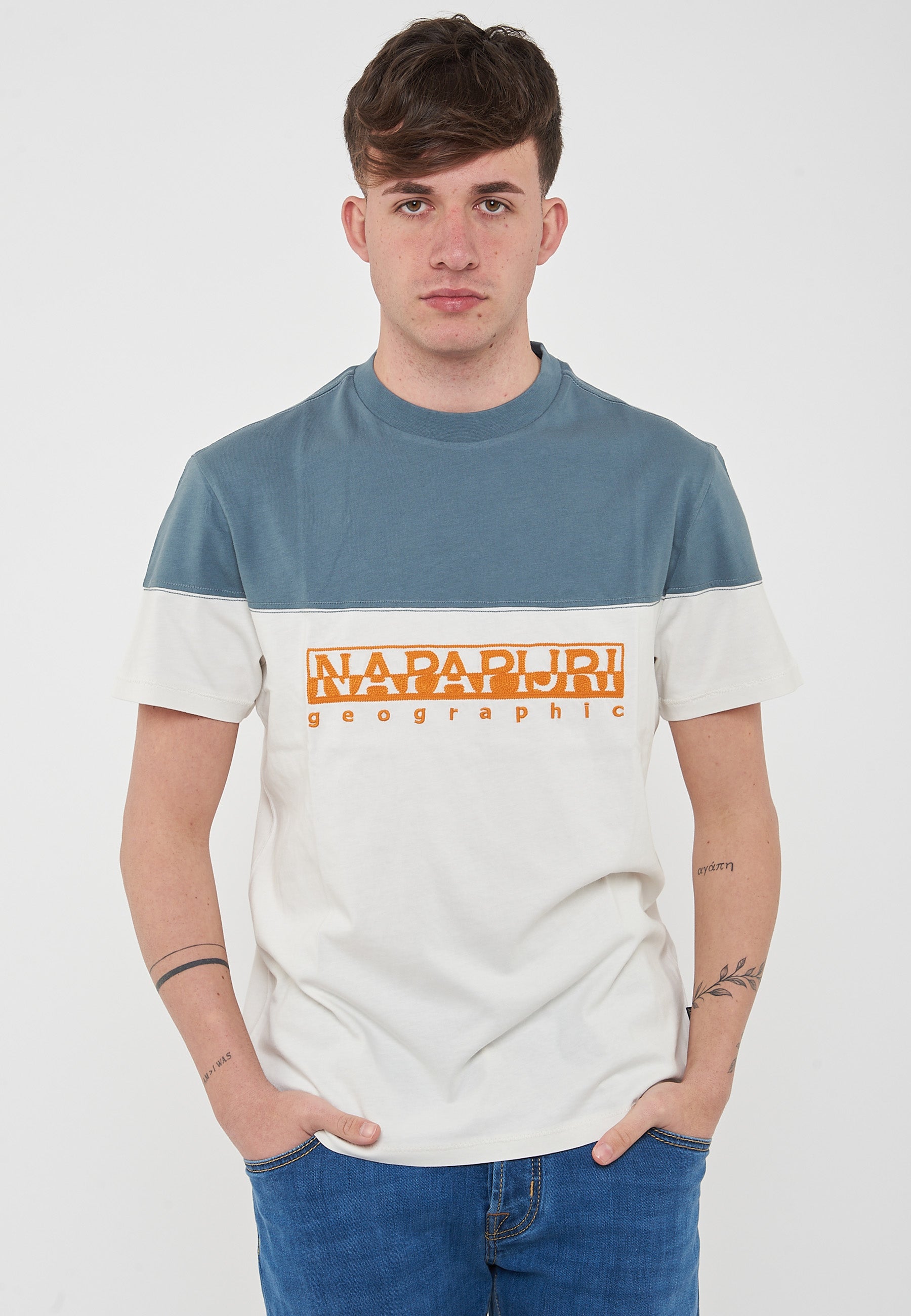 T-Shirt a Maniche Corte Saturnia White Whisper