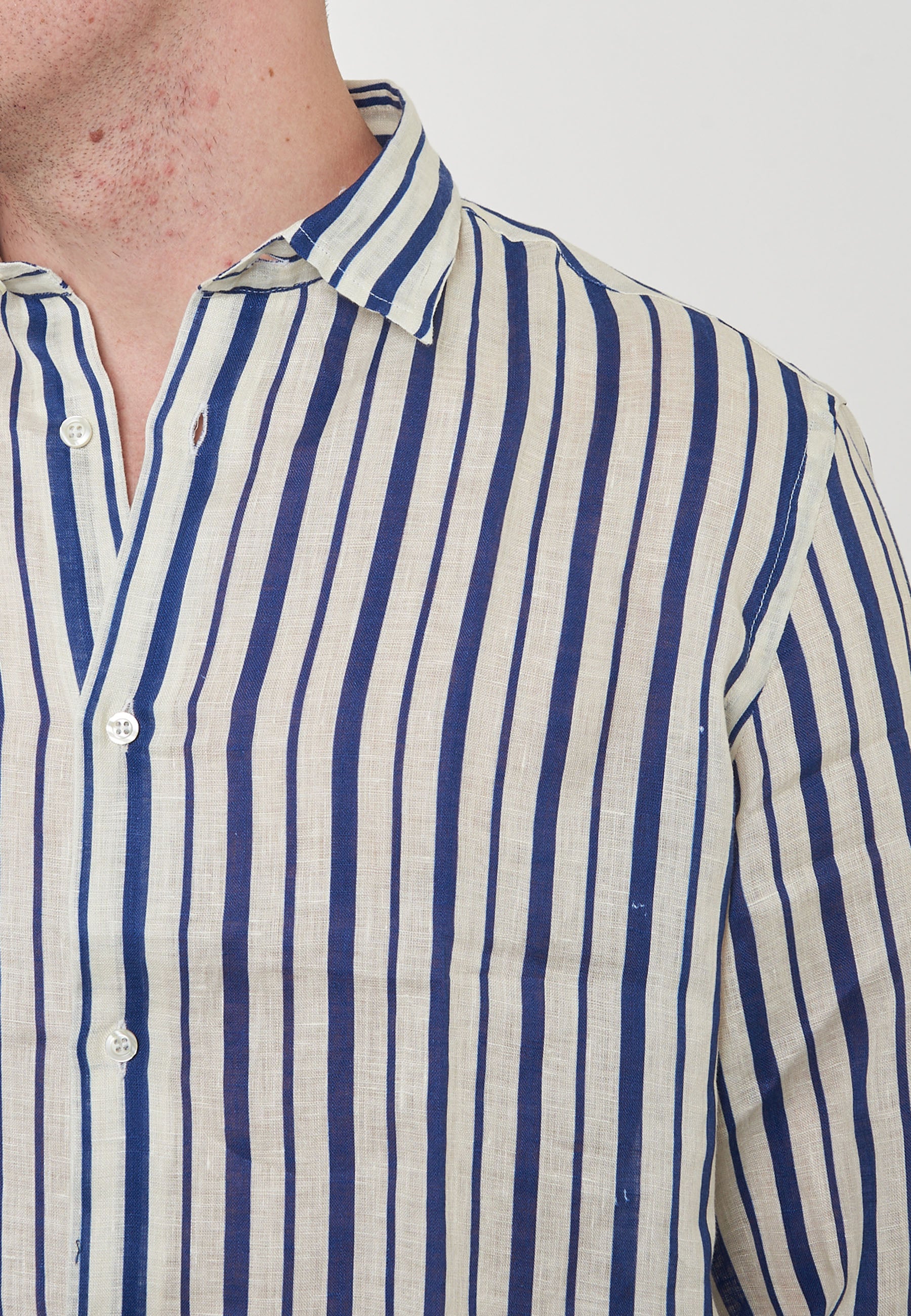 Camicia Lino Flora V7