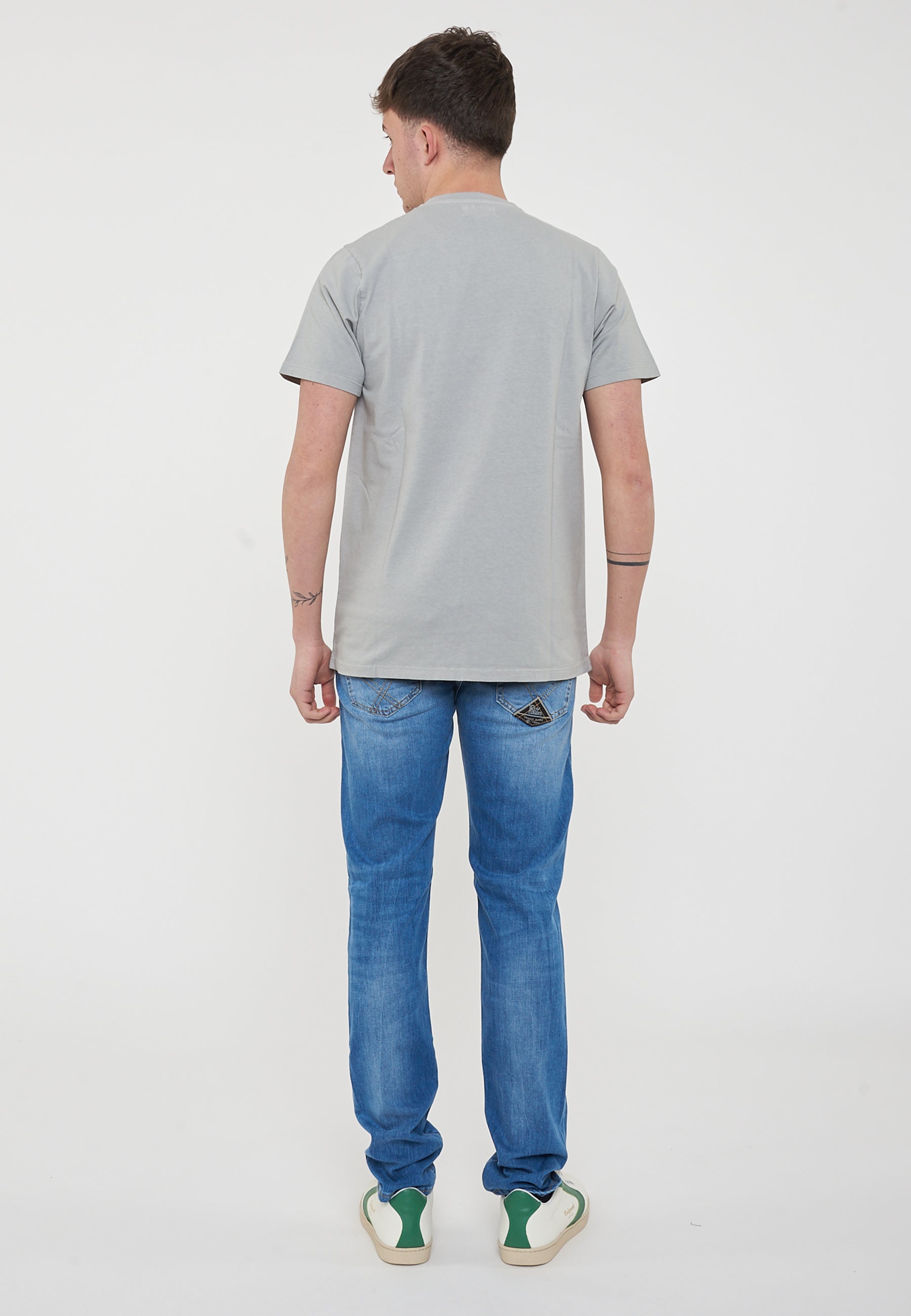 T-shirt Pocket In Jersey Steel