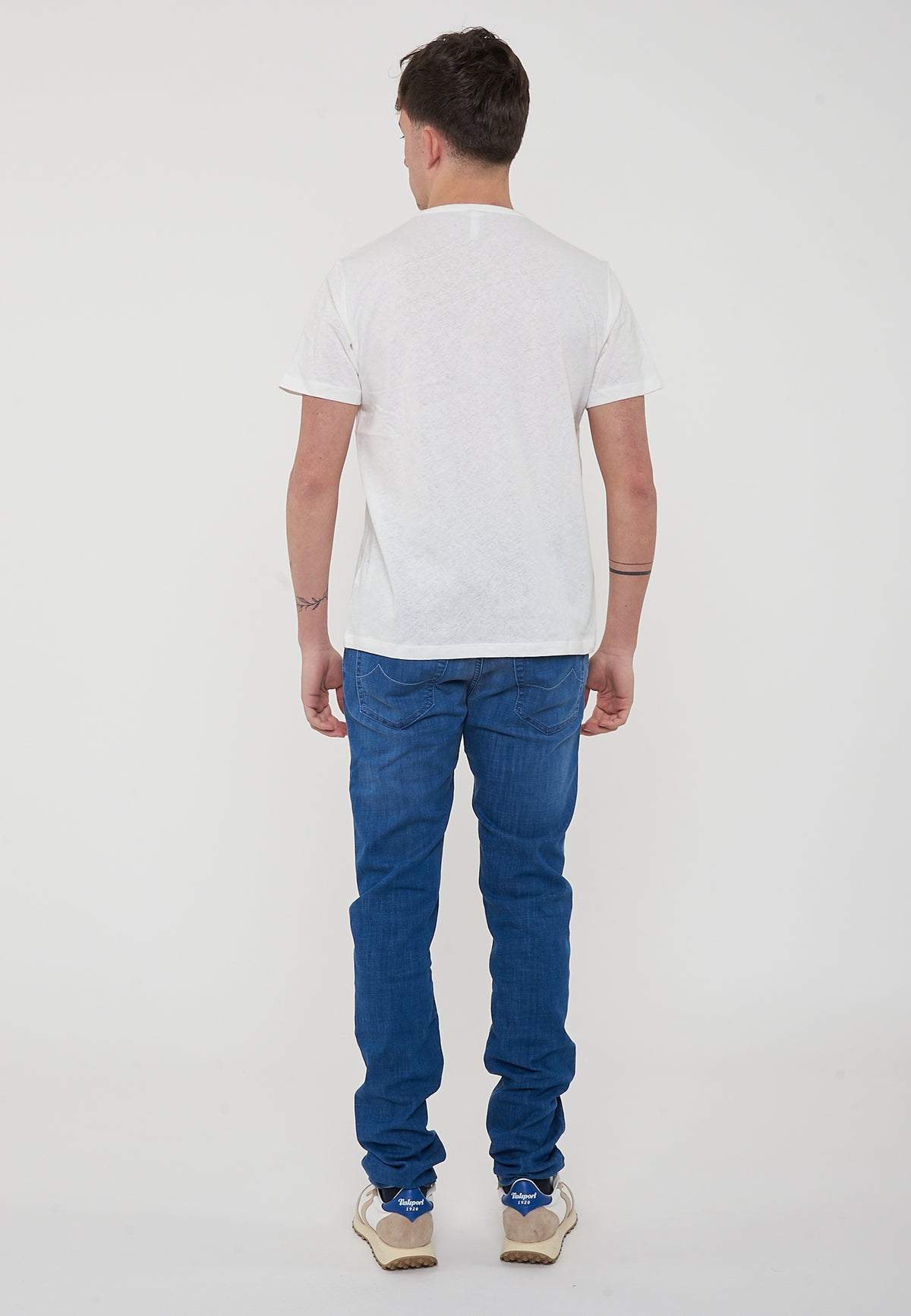Jersey Linen S/S T-Shirt Cream White