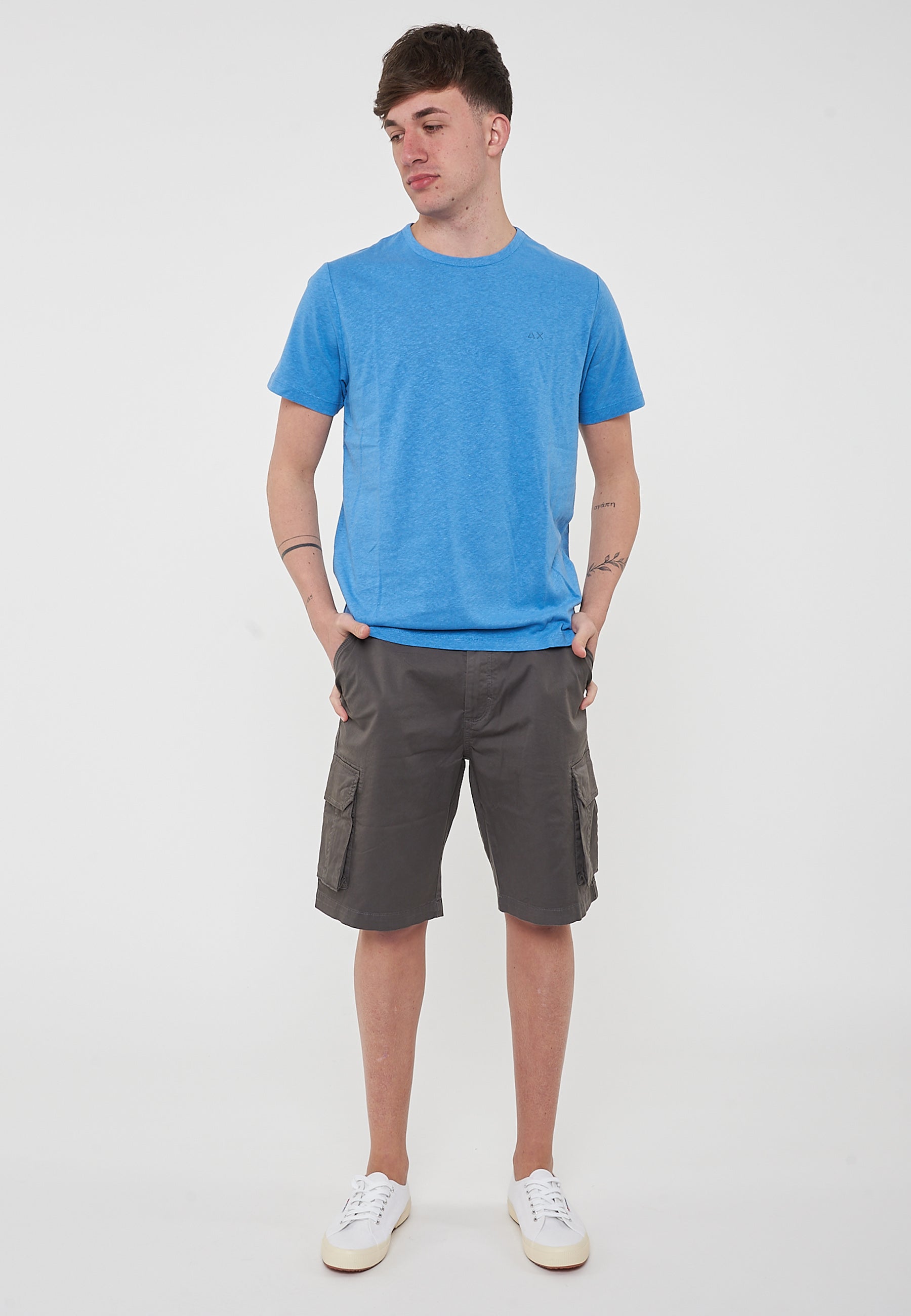 T-Shirt Jersey Linen S/S Avio