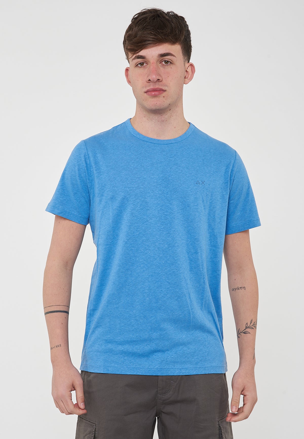T-Shirt Jersey Linen S/S Air Force Blue
