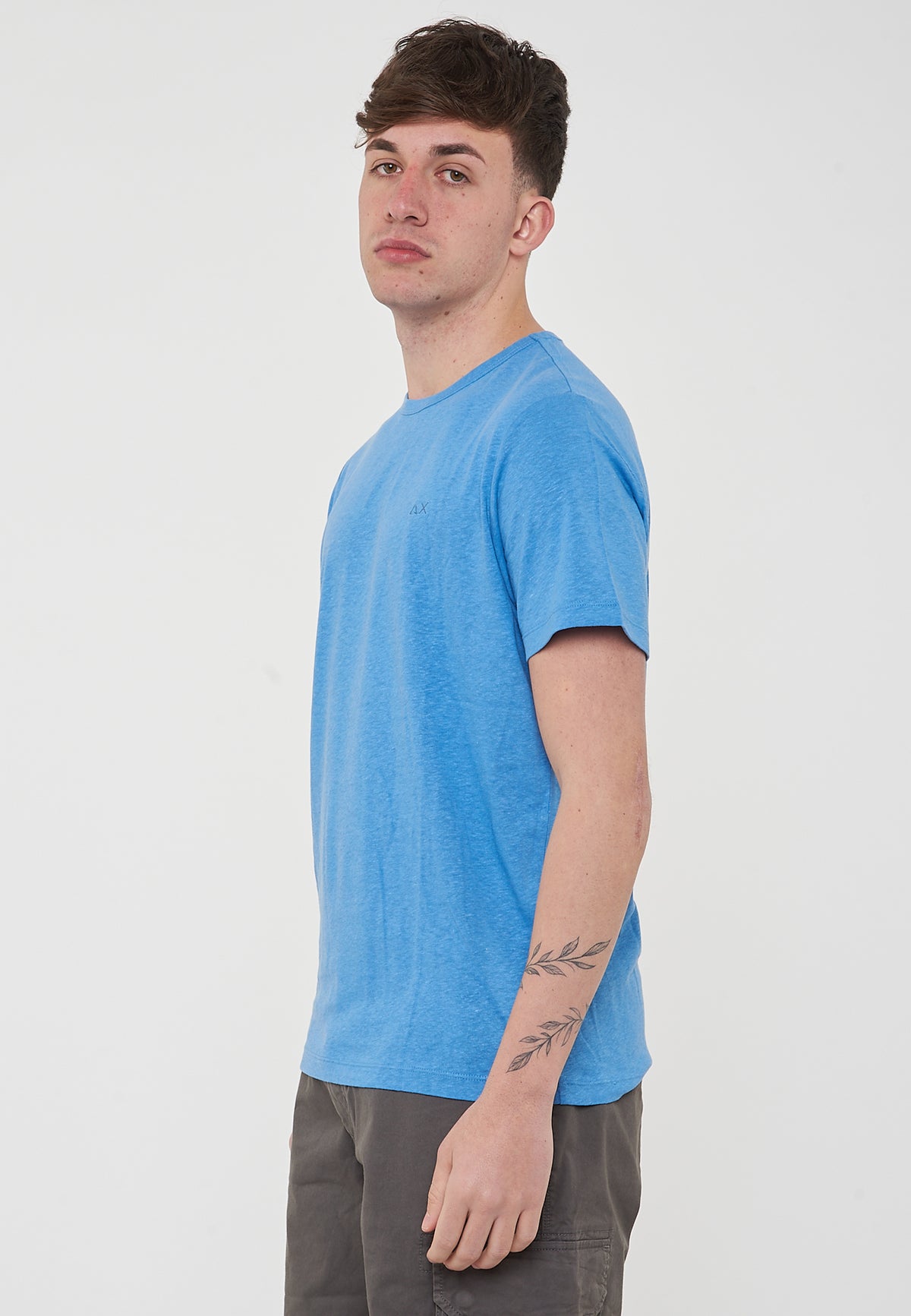 T-Shirt Jersey Linen S/S Air Force Blue