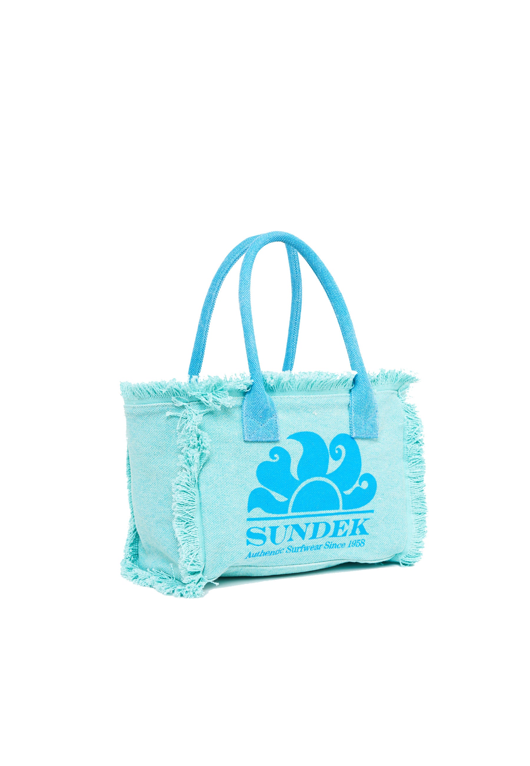Tote Bag Con Effetto Stone Washed Miami Blue Java