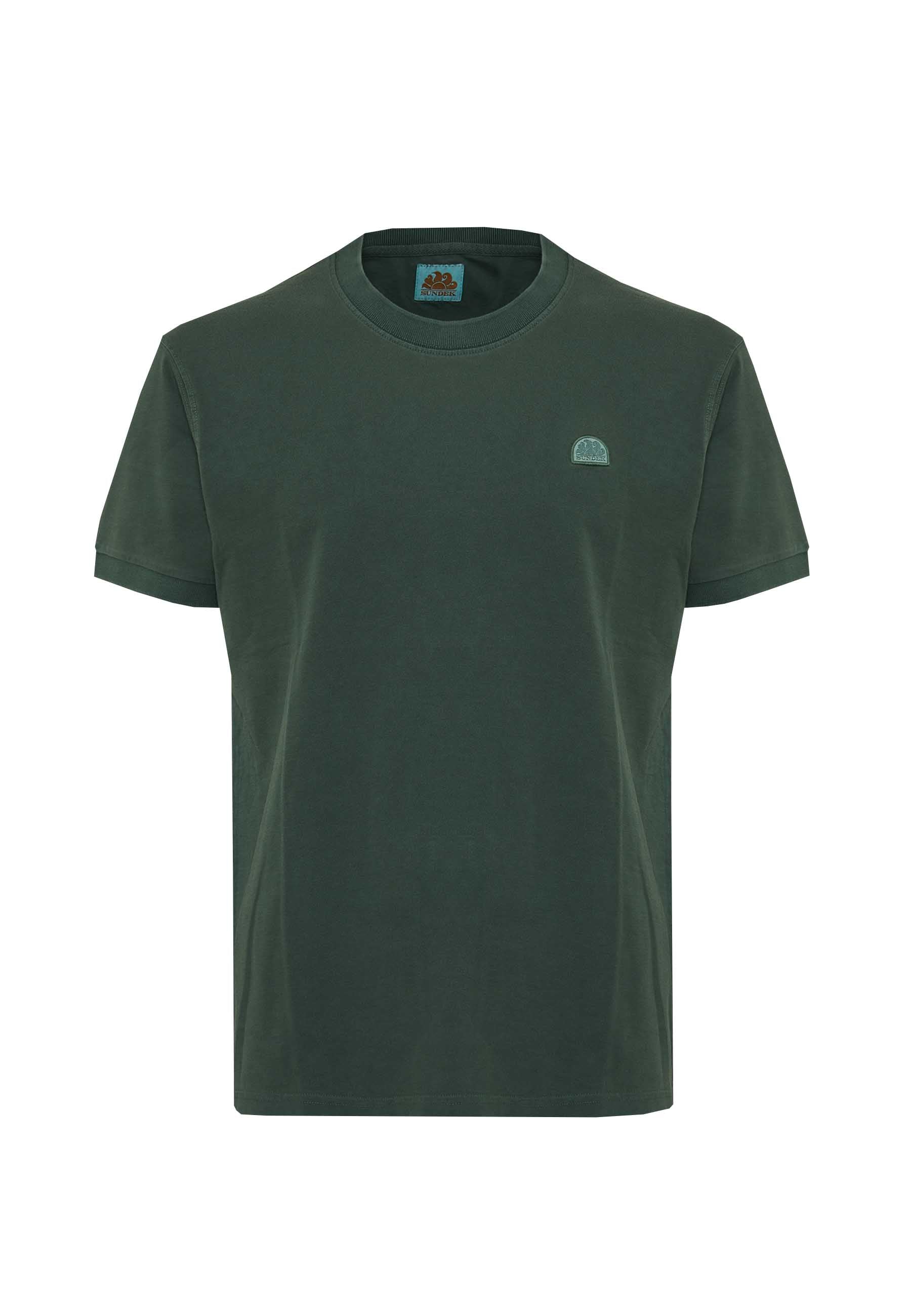 T-Shirt New Dey Girocollo Tinto Capo Con Logo Pine 01