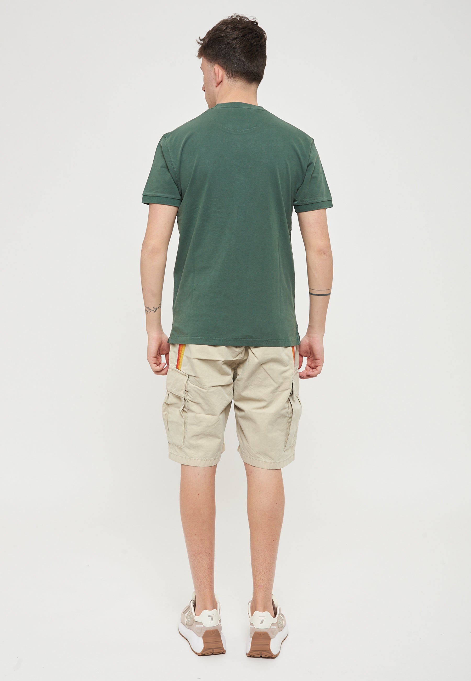 T-Shirt New Dey Girocollo Tinto Capo Con Logo Pine 01