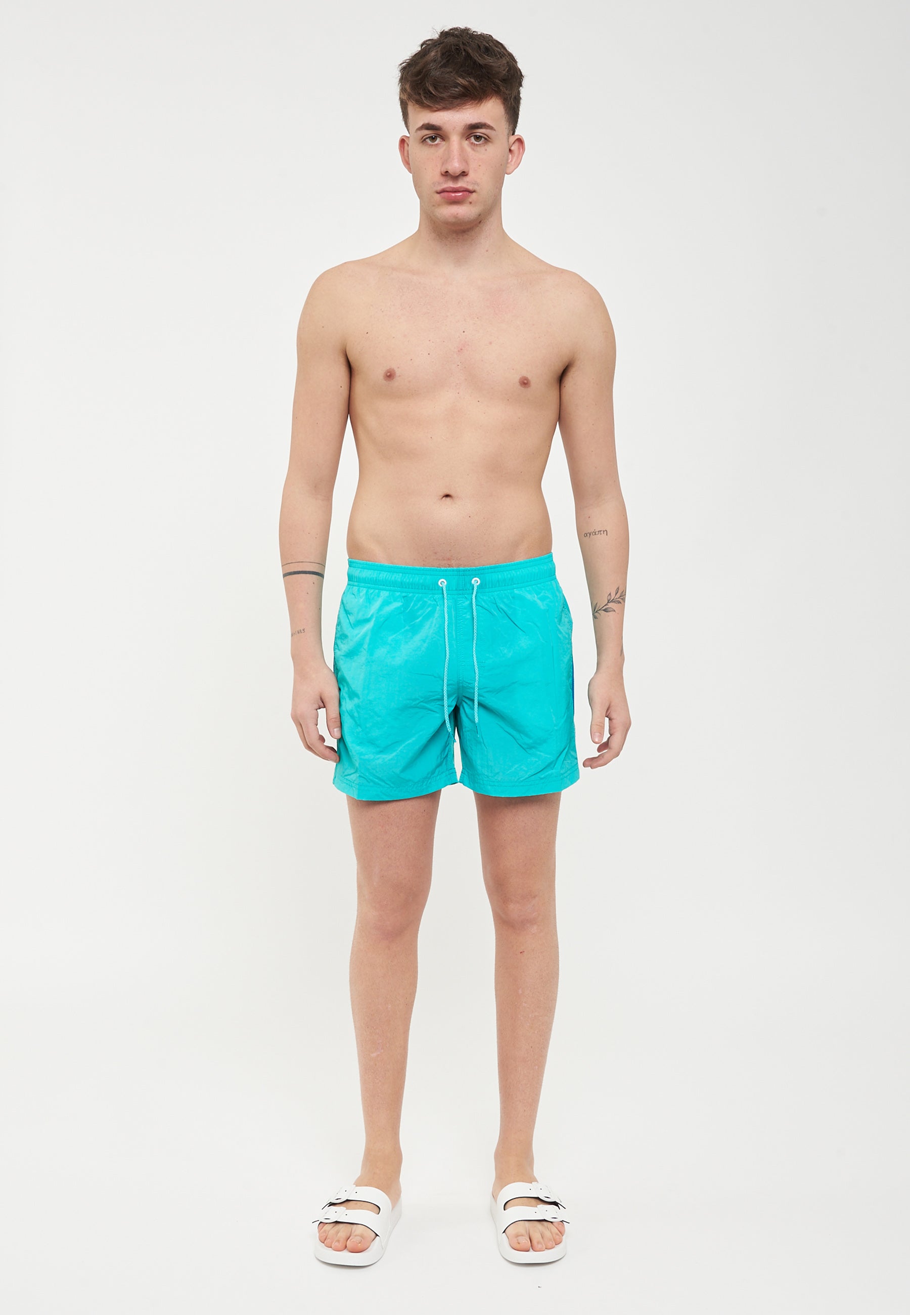 Costume Da Bagno Corto Vita Elasticata Crinkled Seabreeze