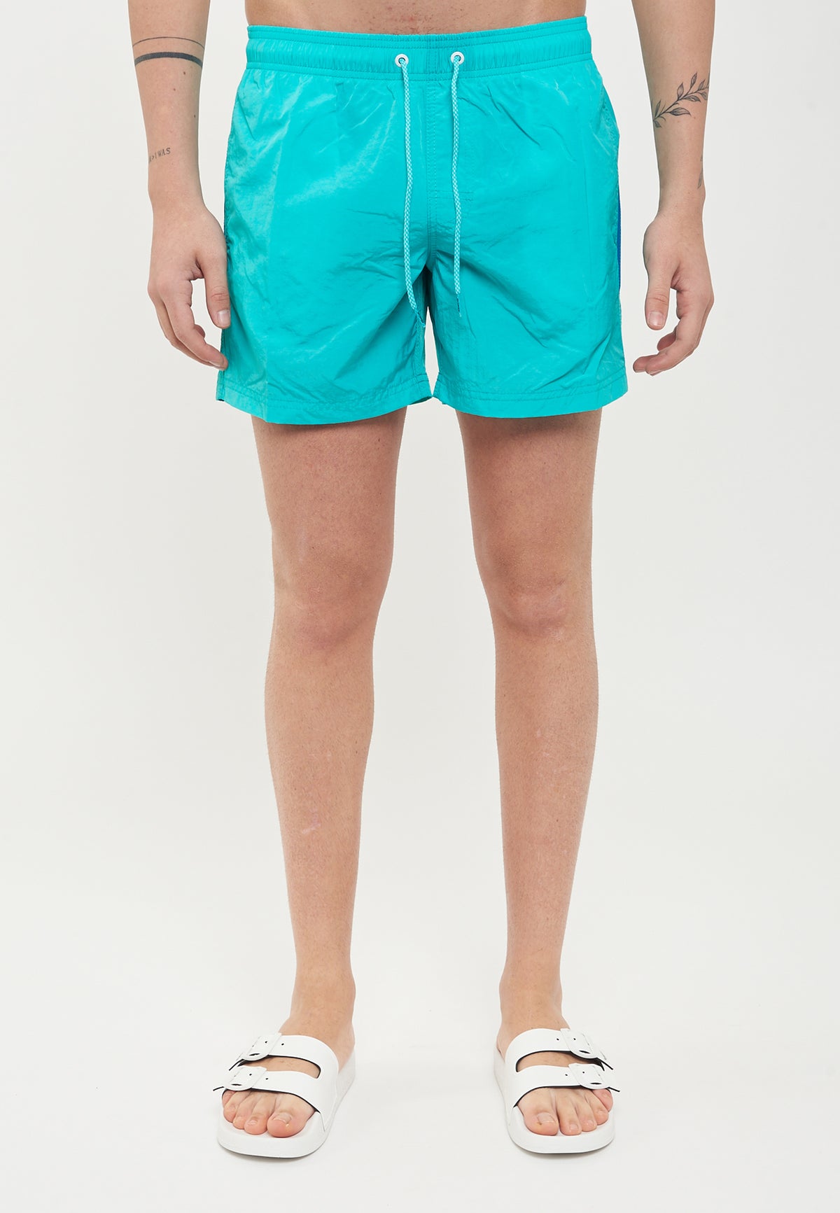 Costume Da Bagno Corto Vita Elasticata Crinkled Seabreeze