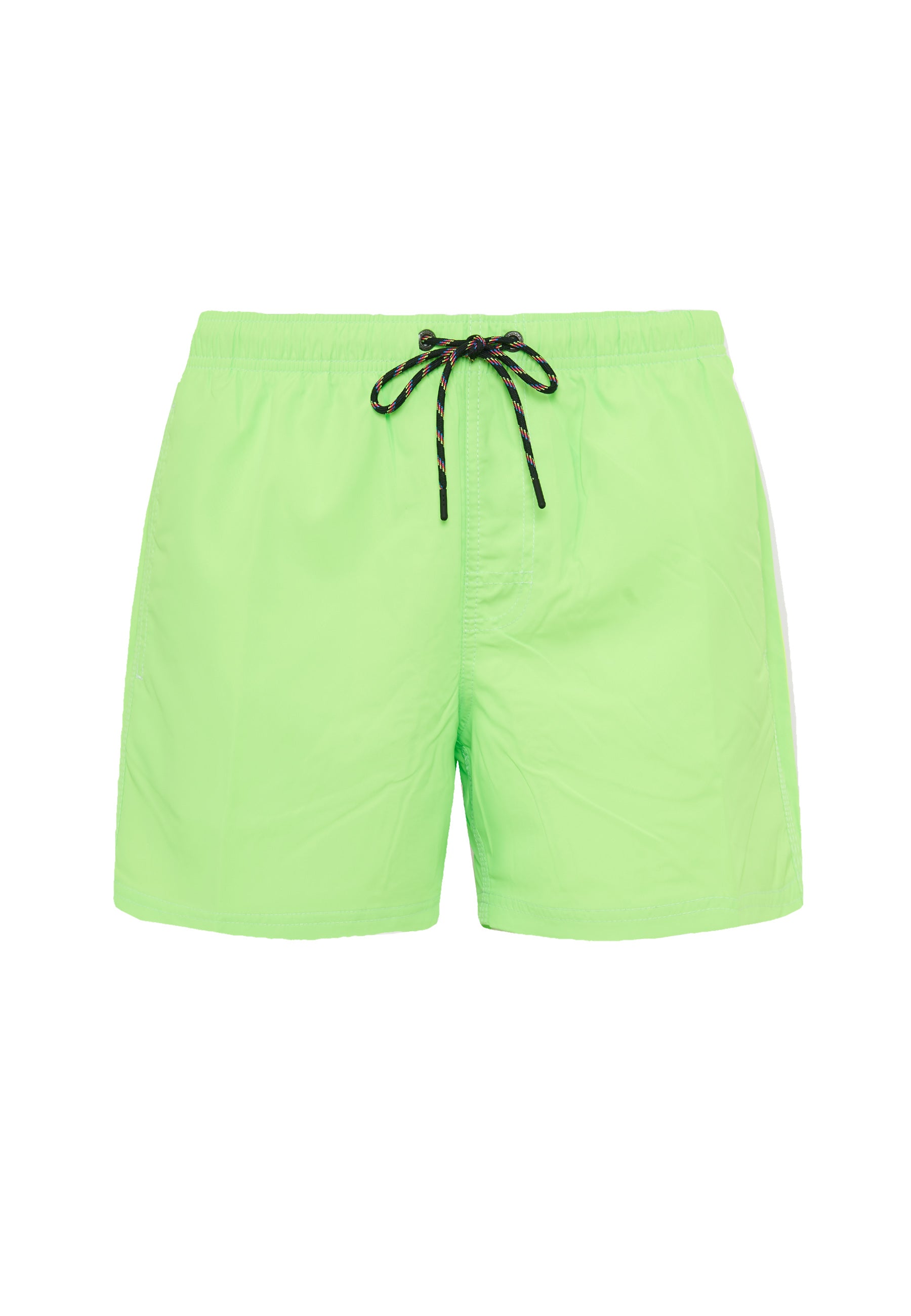 Costume Da Bagno Corto Vita Elasticata Poliestere Riciclato Repreve Fluo Green 01