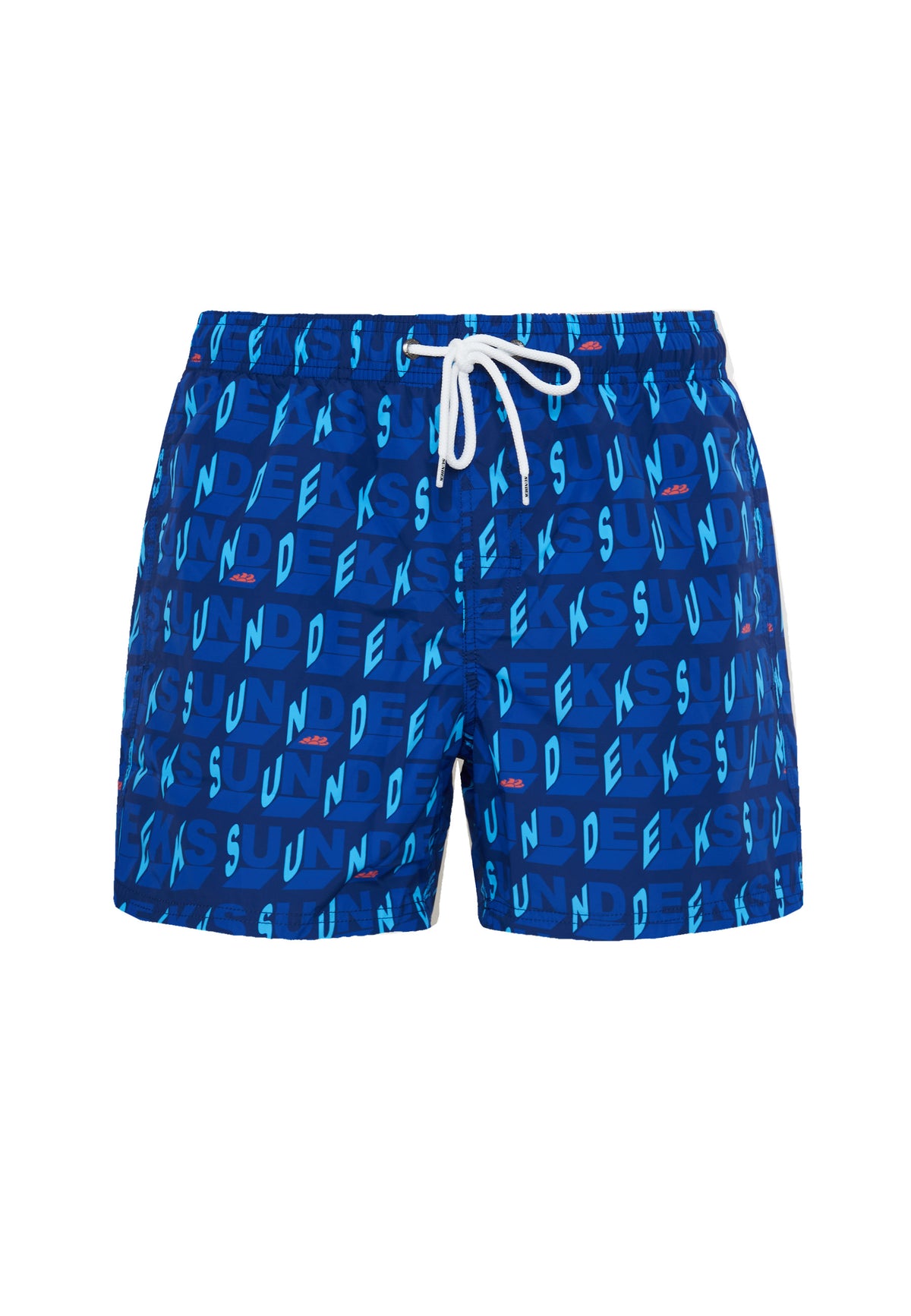 Costume Da Bagno Corto Vita Elasticata Stampa Suncube In Poly Riciclato Sapphire
