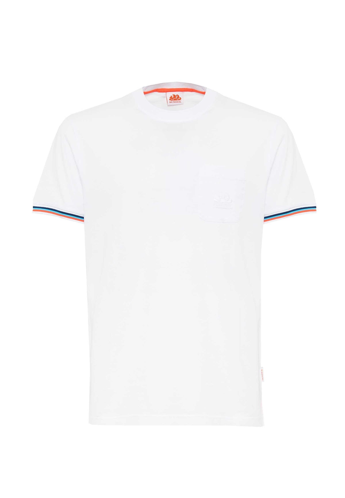 T-Shirt Finn Girocollo Con Taschino White