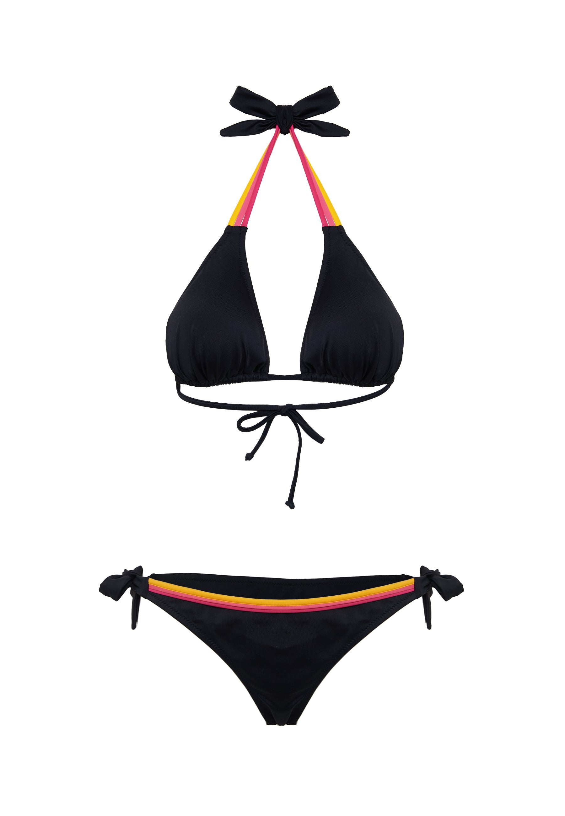 Costume Mare Donna Top Americano E Slip Regolabile Black 40